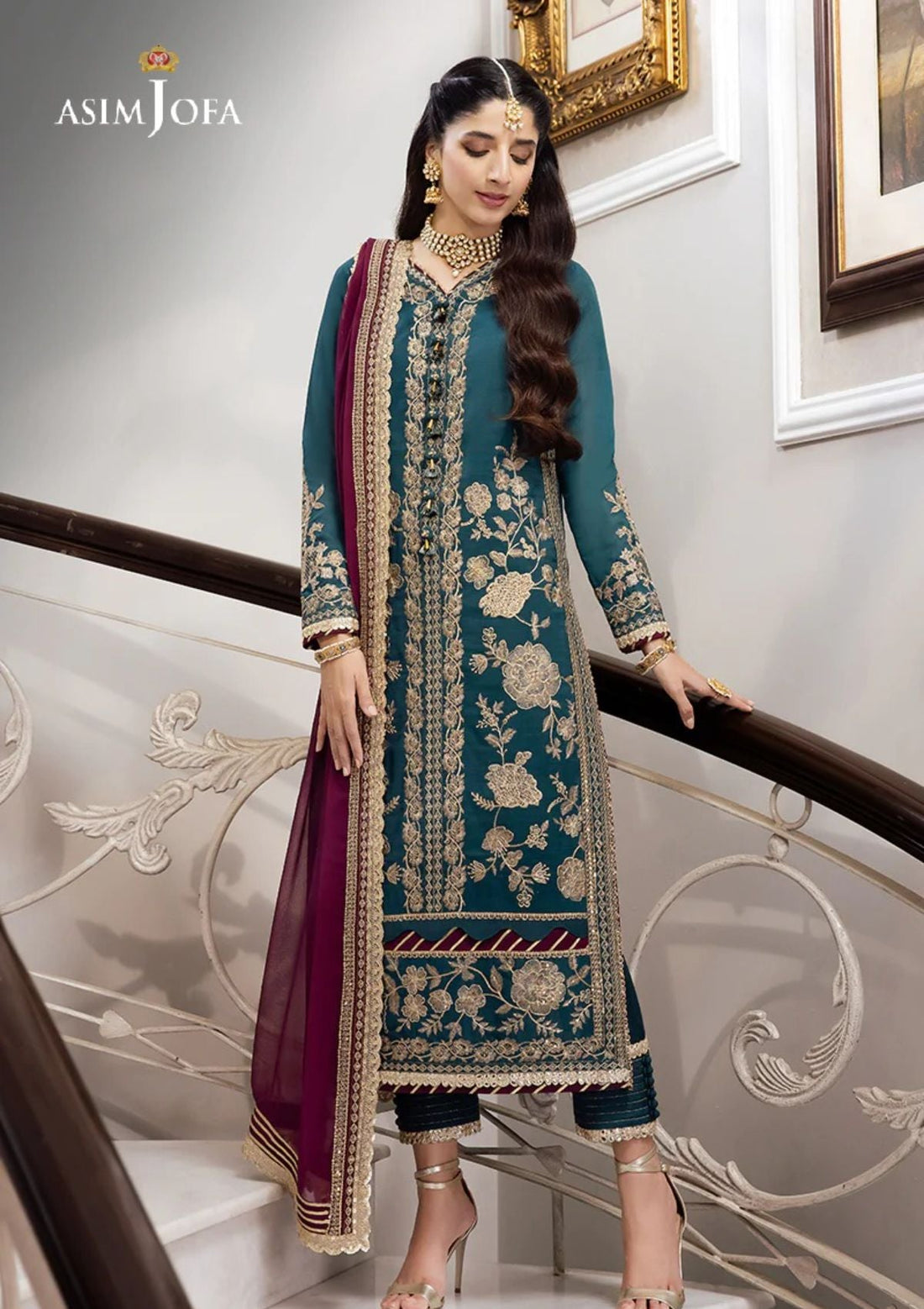 Formal Collection - Asim Jofa - Zari Sitara - AJZS#27 - Official Asim Jofa - Agha Fabrics UK