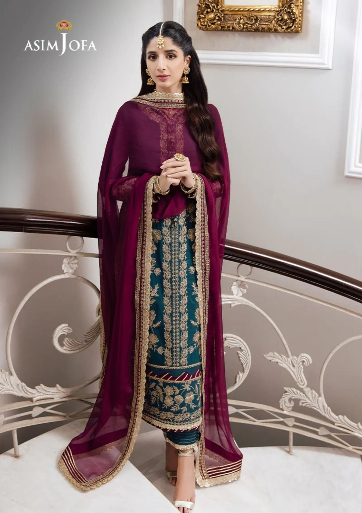 Formal Collection - Asim Jofa - Zari Sitara - AJZS#27 - Official Asim Jofa - Agha Fabrics UK