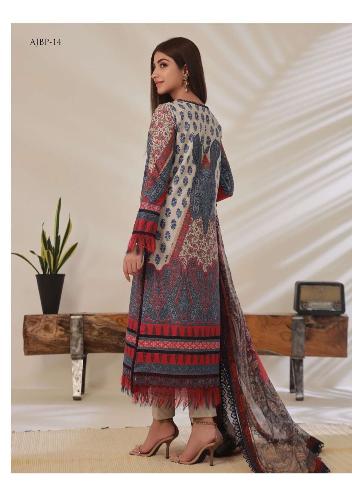 Lawn Collection - Asim Jofa - Prints - AJBP#14 - Official Asim Jofa - Agha Fabrics UK