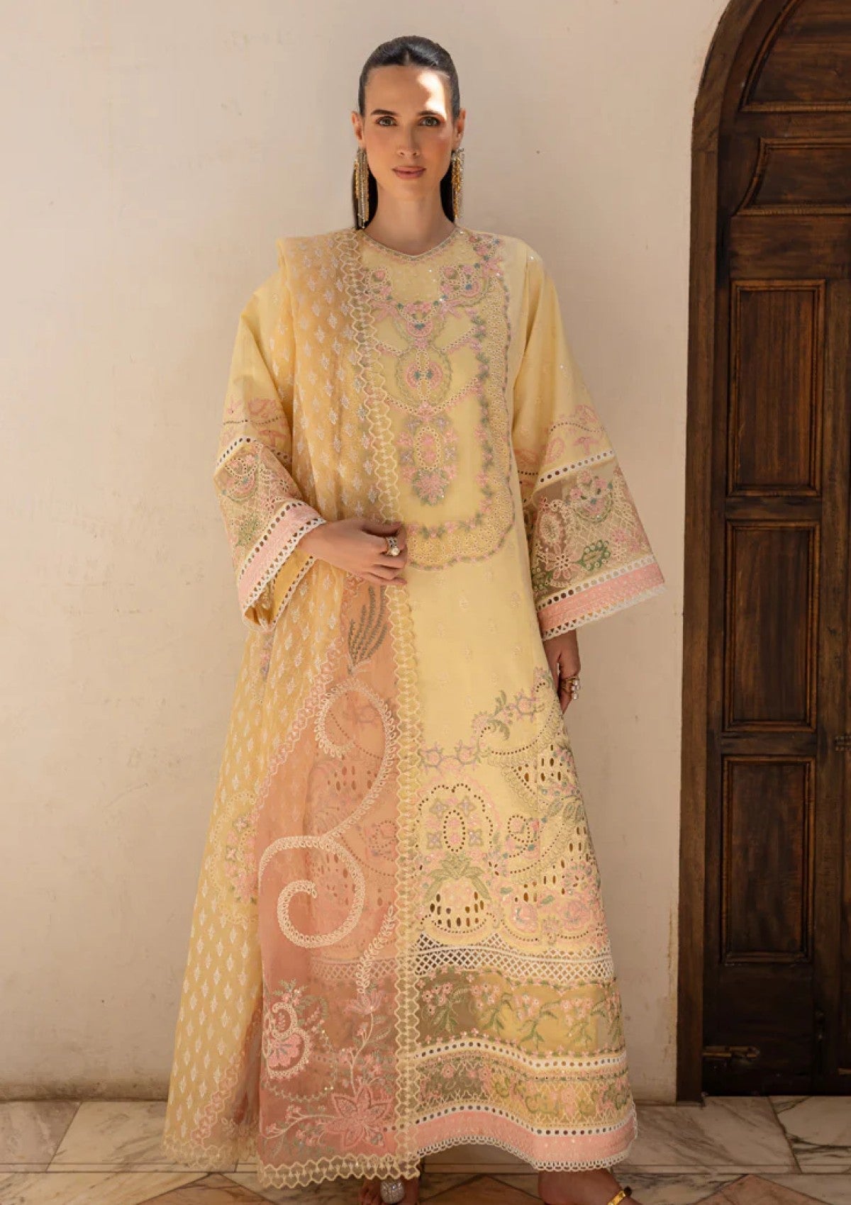 Lawn - Marjjan - Ruhi - Unstitched 25 - MLL-05 A (YELLOW)
