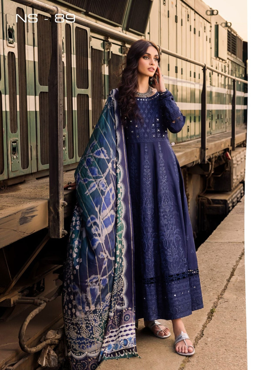 Winter Collection - Nureh - Maya - Linen - NS#89 - Official Nureh - Agha Fabrics UK