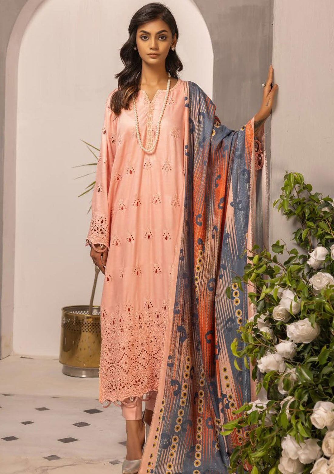 Winter Collection - Mahee's - Exclusive- Embroidered Sateen Marina - MEM#04 - Official Riaz Arts - Agha Fabrics UK