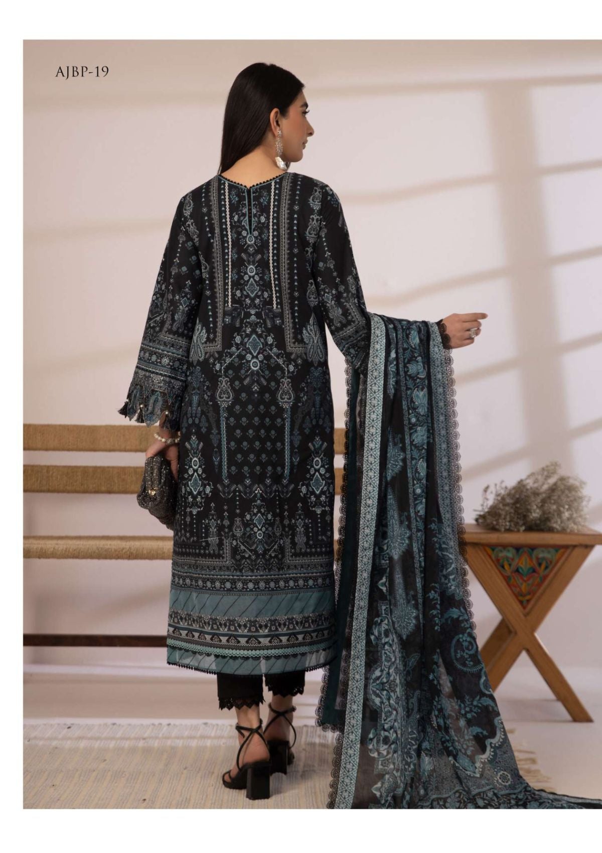 Lawn Collection - Asim Jofa - Prints - AJBP#19 - Official Asim Jofa - Agha Fabrics UK
