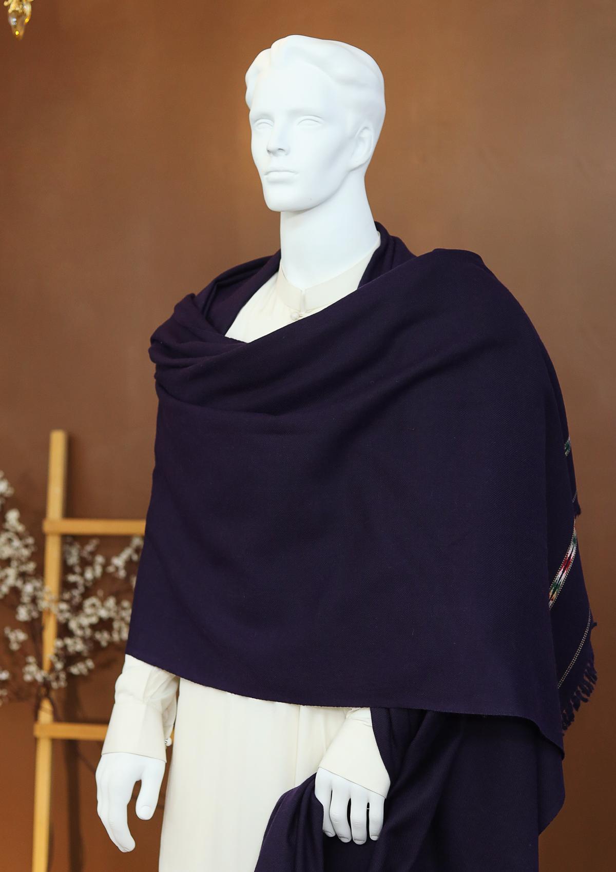 Men Shawls - Wool Shawls - D#33 - Purple