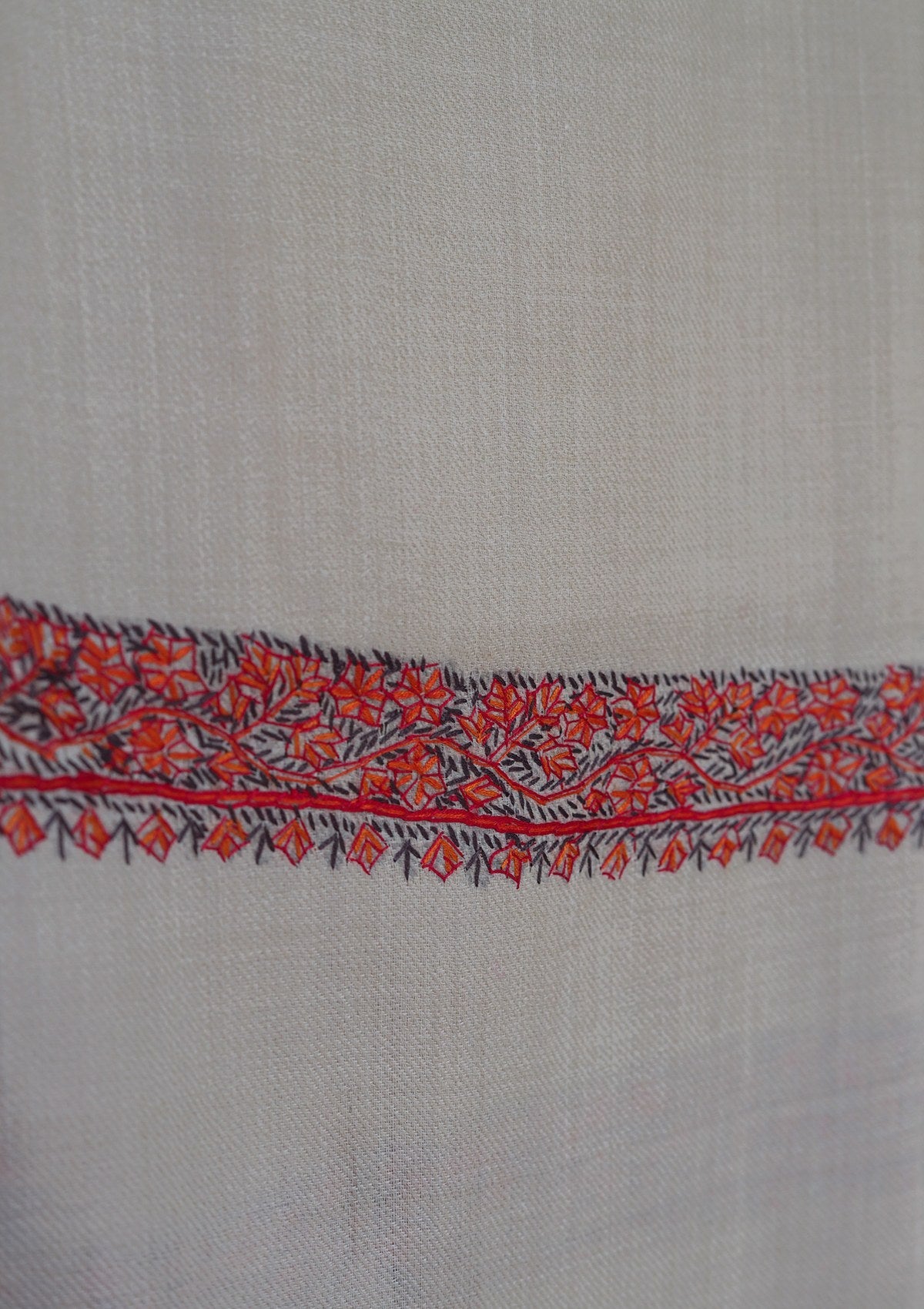 Wool Needle Work Shawl D - 35 - S Fawn