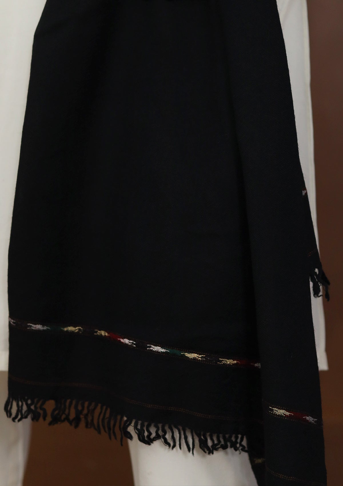 Men Shawls - Wool Shawls - D#19 - Black