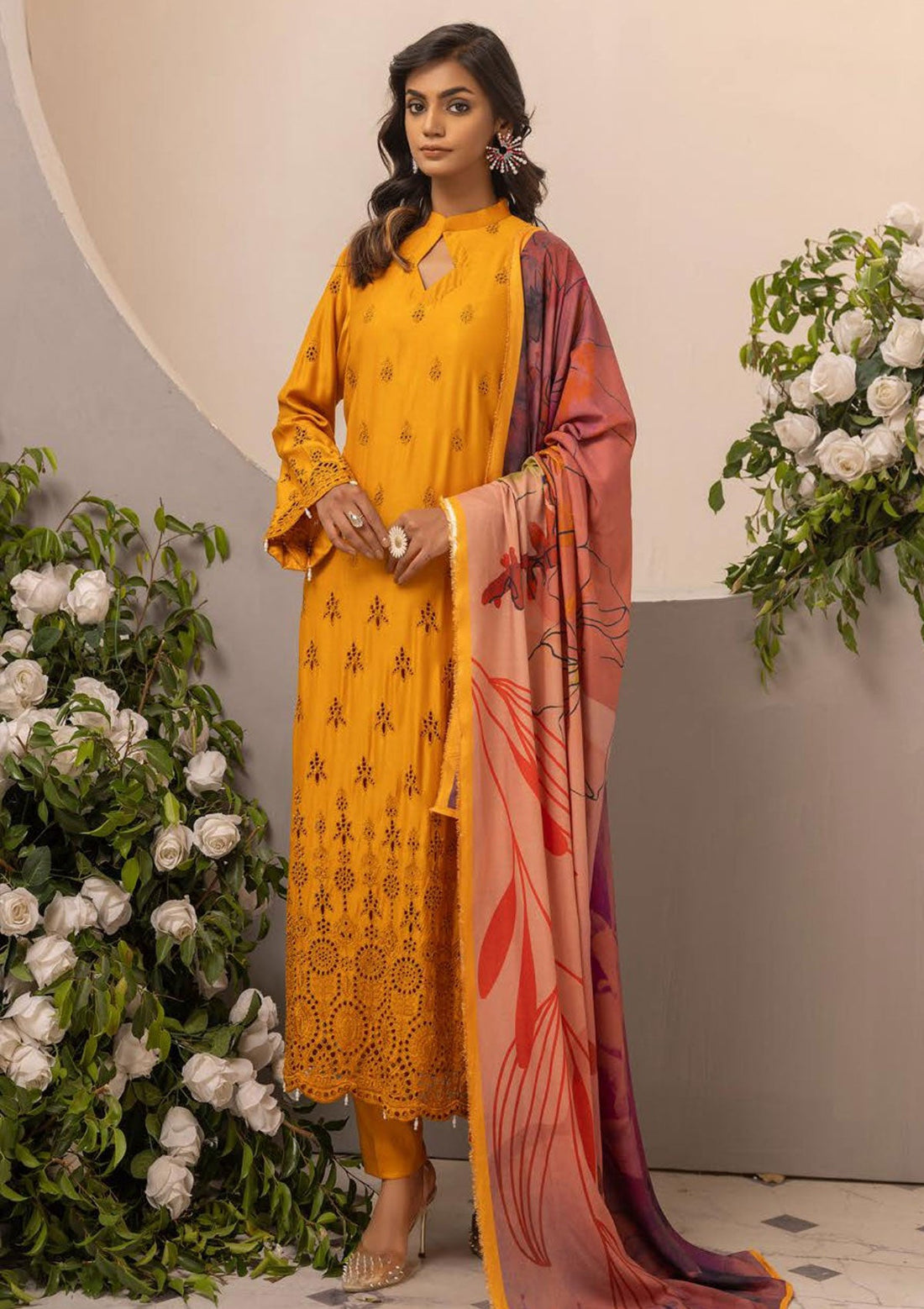Winter Collection - Mahee's - Exclusive- Embroidered Sateen Marina - MEM#05 - Official Riaz Arts - Agha Fabrics UK