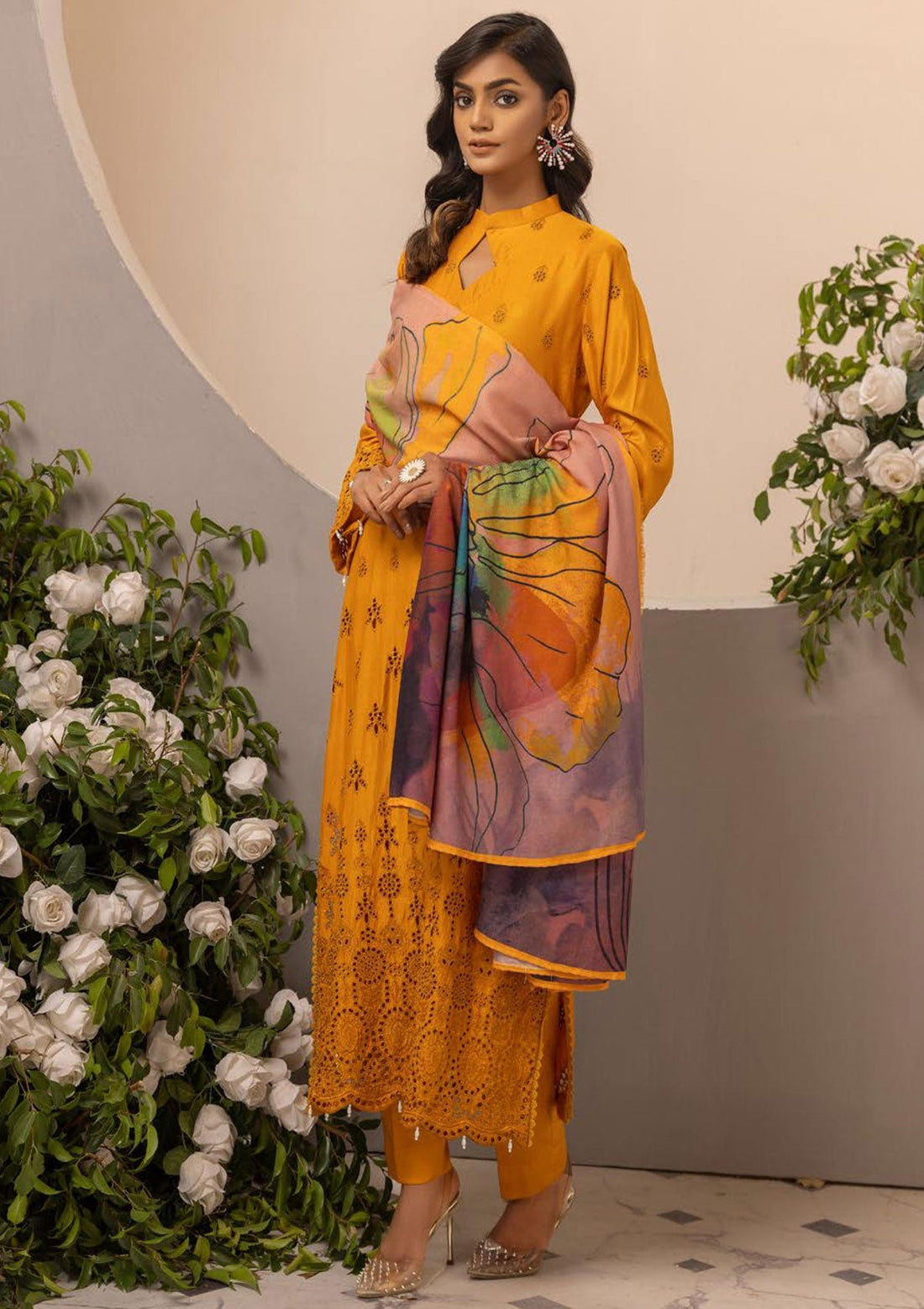 Winter Collection - Mahee's - Exclusive- Embroidered Sateen Marina - MEM#05 - Official Riaz Arts - Agha Fabrics UK