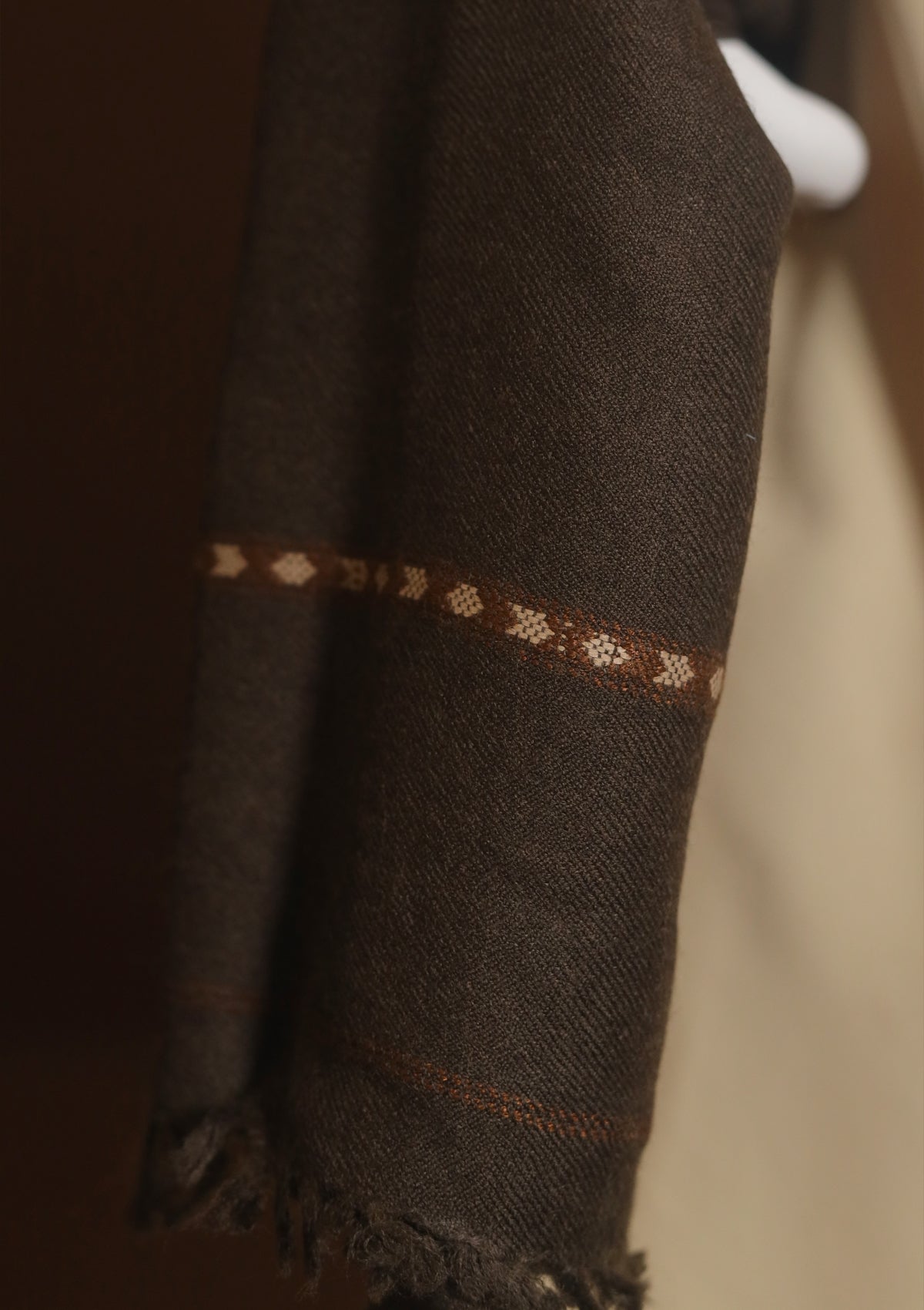 Men Shawls - Wool Shawls - D#217 - CH Brown
