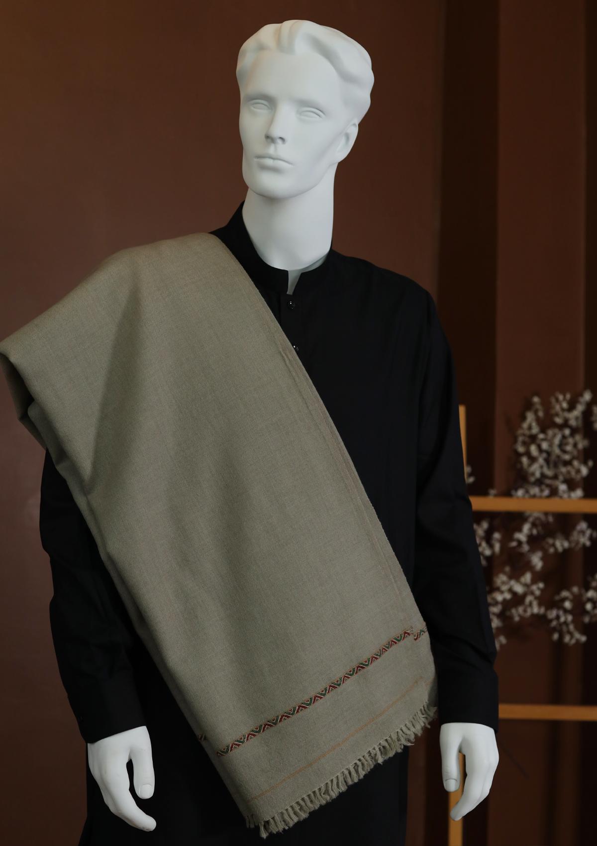 Men Shawls - Wool Shawls - D#07 - Grey