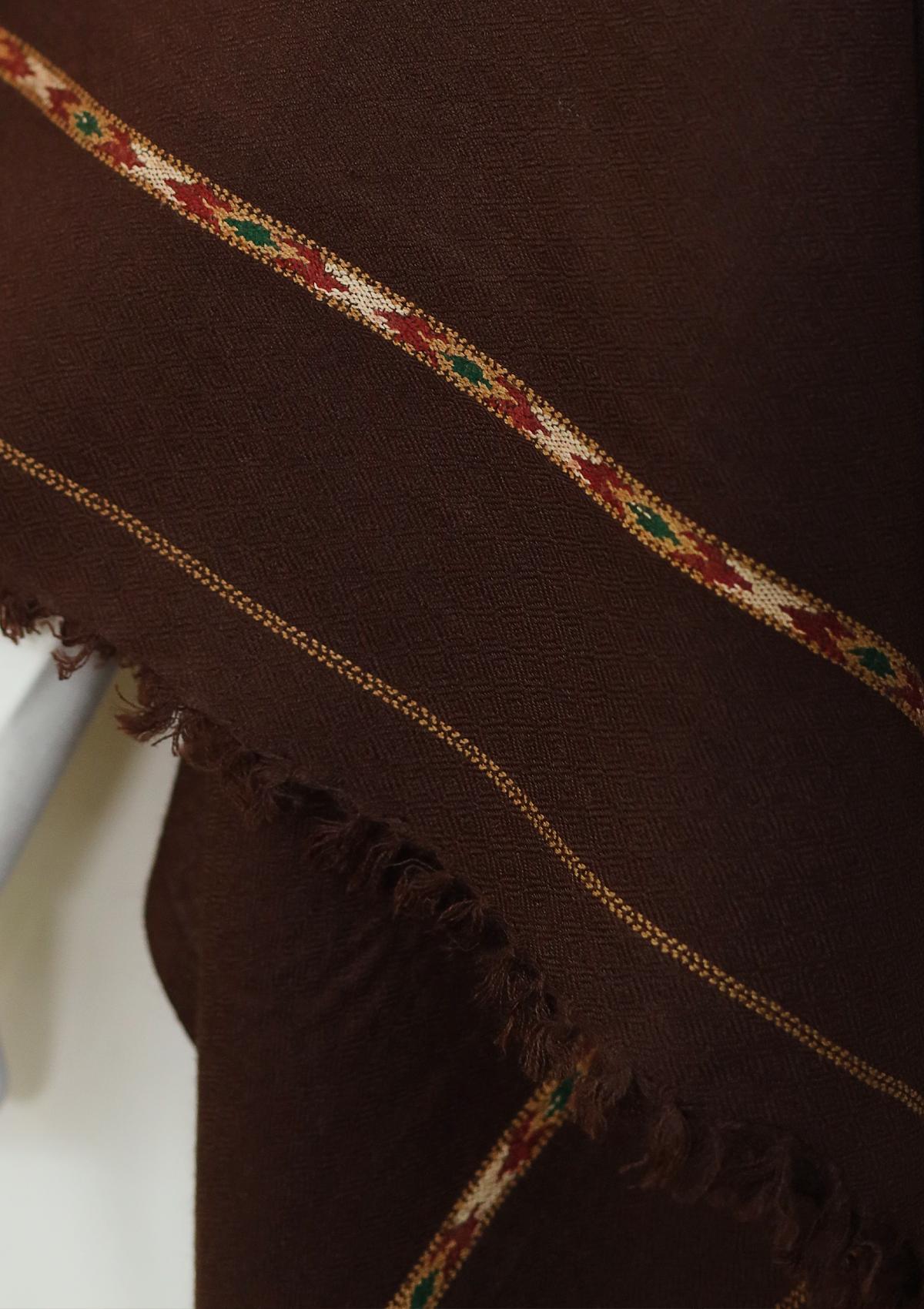 Men Shawls - Wool Shawls - D#40 - Choclate