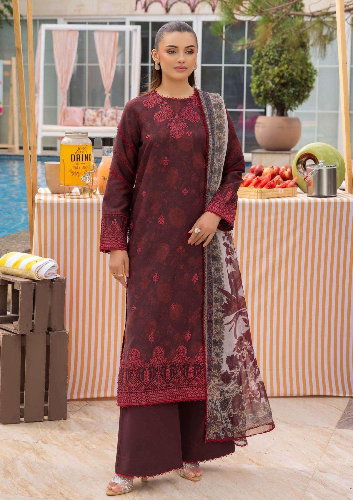 Lawn - Saad Shaikh - Mojito - Printed 25 - SS#1108 - Twilight Flora