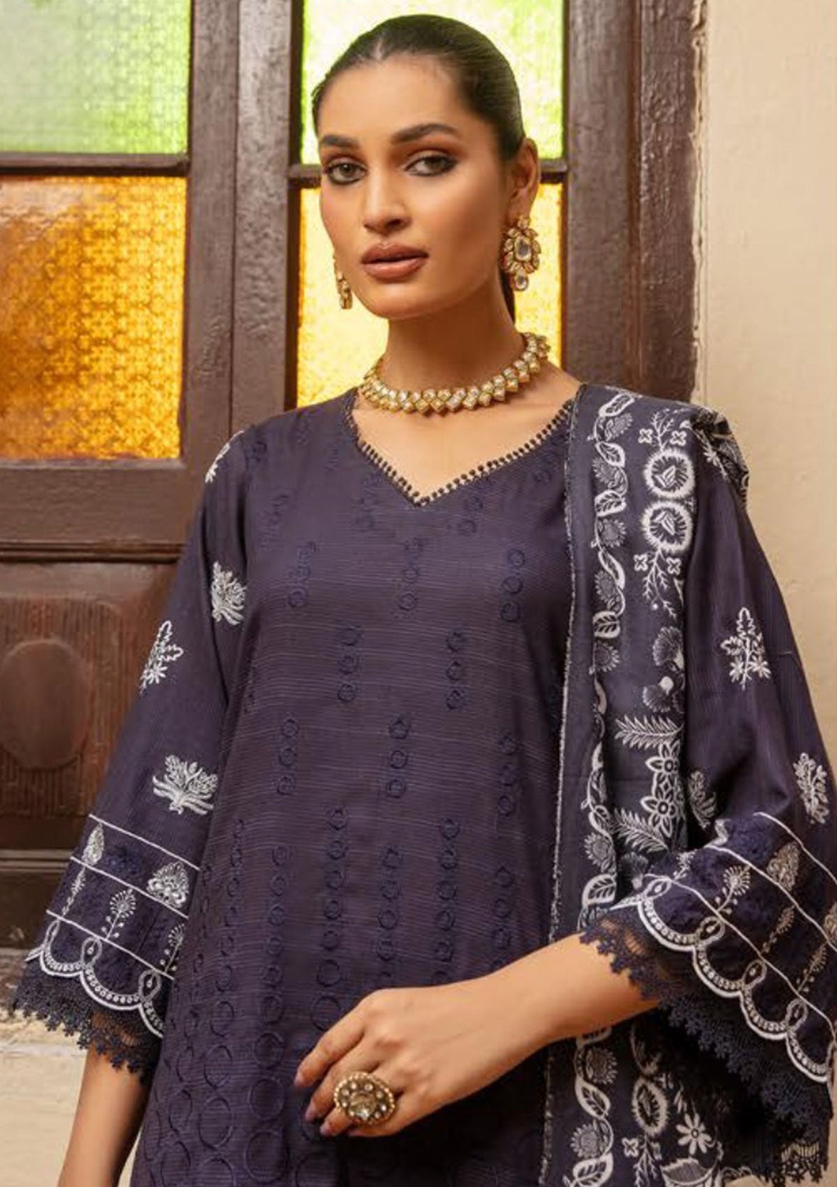 Winter Collection - Mahee's - Emb Wool Shawl - D#06