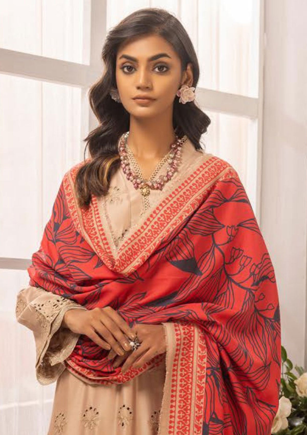 Winter Collection - Mahee's - Exclusive- Embroidered Sateen Marina - MEM#06