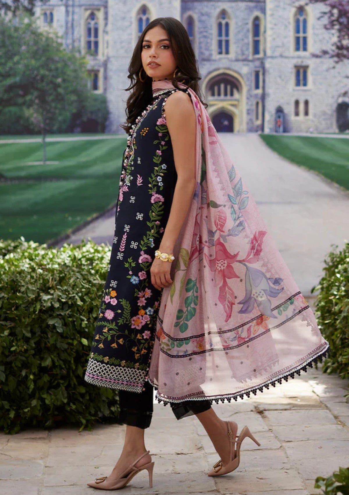 Lawn - Mina Hasan - Unstitched Chikankari 25 - Sasha