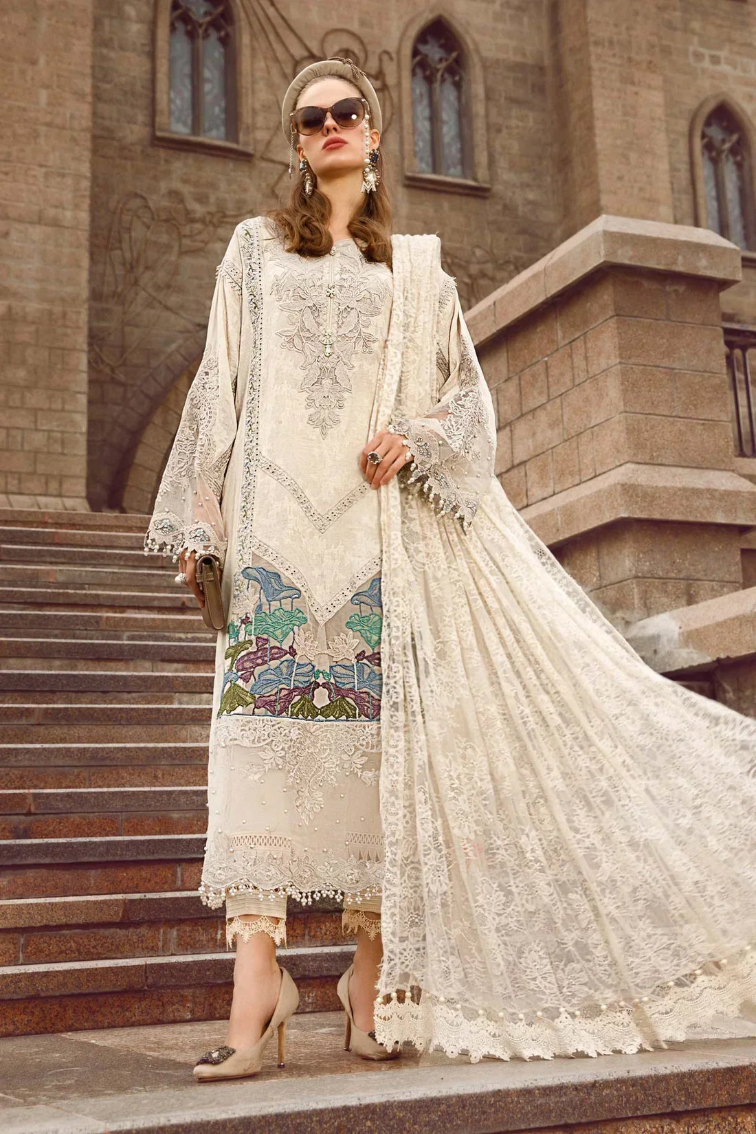 Maria B | Luxury Lawn | D-2307-B -  Maria B Luxury -  Agha Fabrics