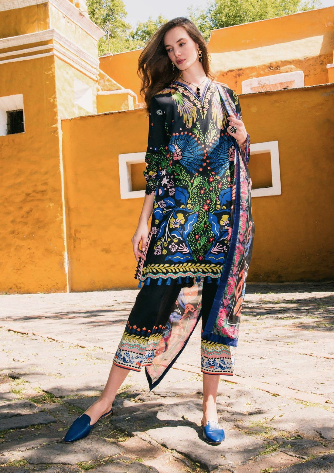 Lawn - Mushq - Hemline - La Dolce - Prints Vol-2 - HUN25#02A - SPRING BOUQUEÃÂâ