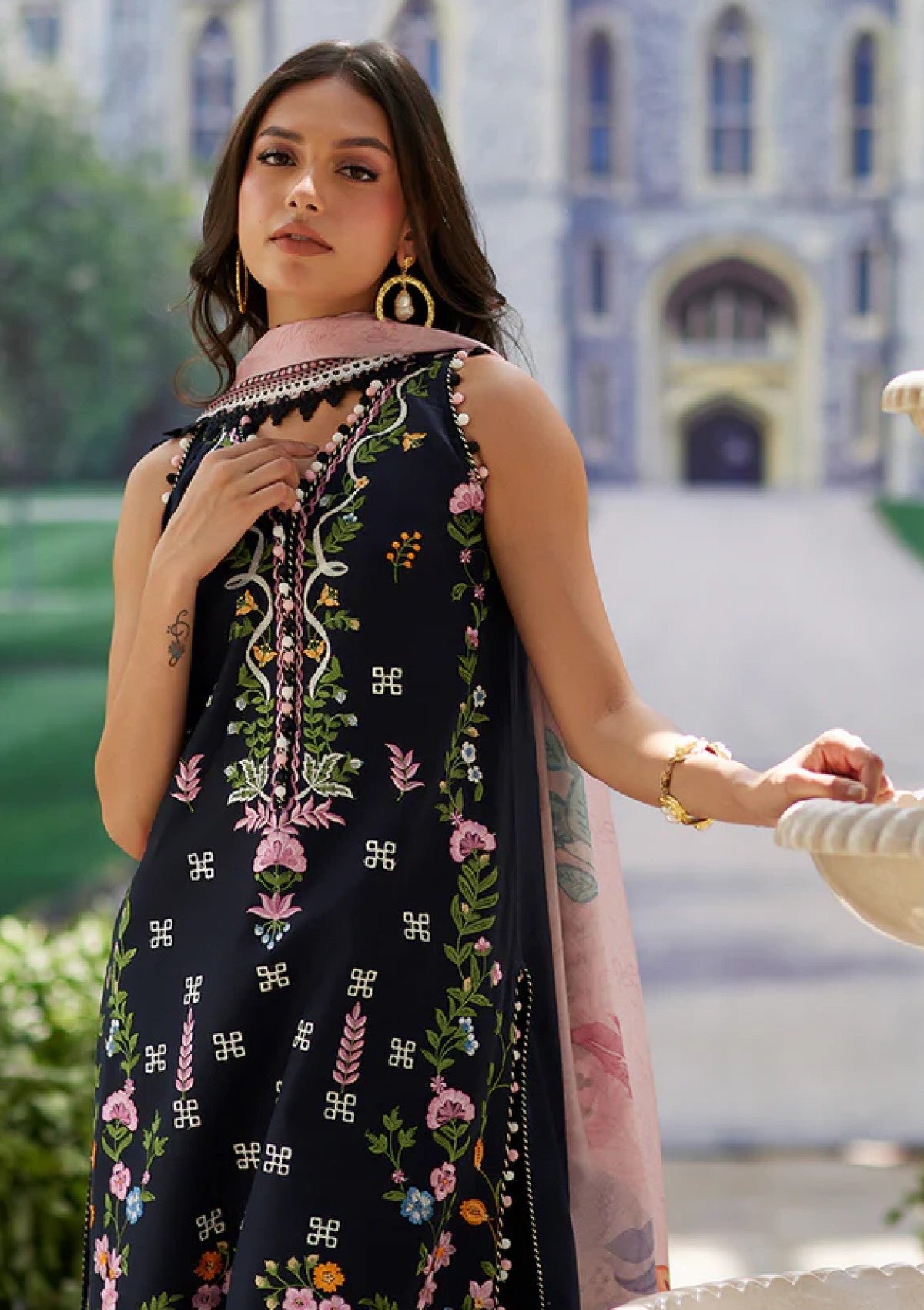 Lawn - Mina Hasan - Unstitched Chikankari 25 - Sasha