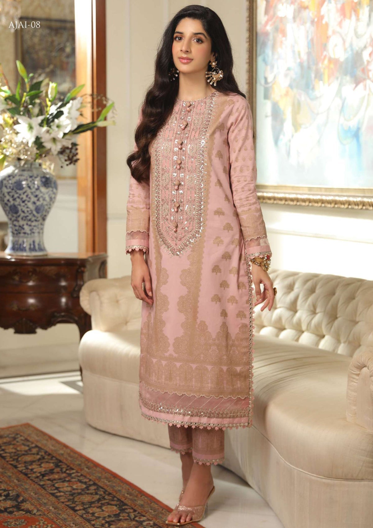 Lawn Collection - Asim Jofa - Aira - AJAI#8 - Official Asim Jofa - Agha Fabrics UK