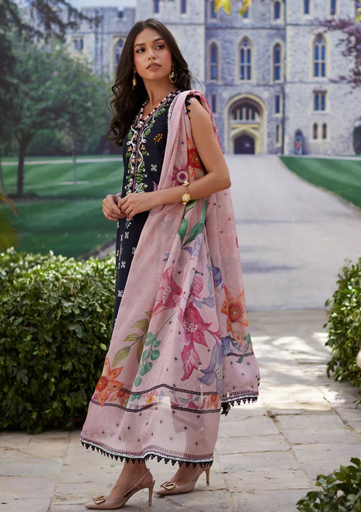 Lawn - Mina Hasan - Unstitched Chikankari 25 - Sasha