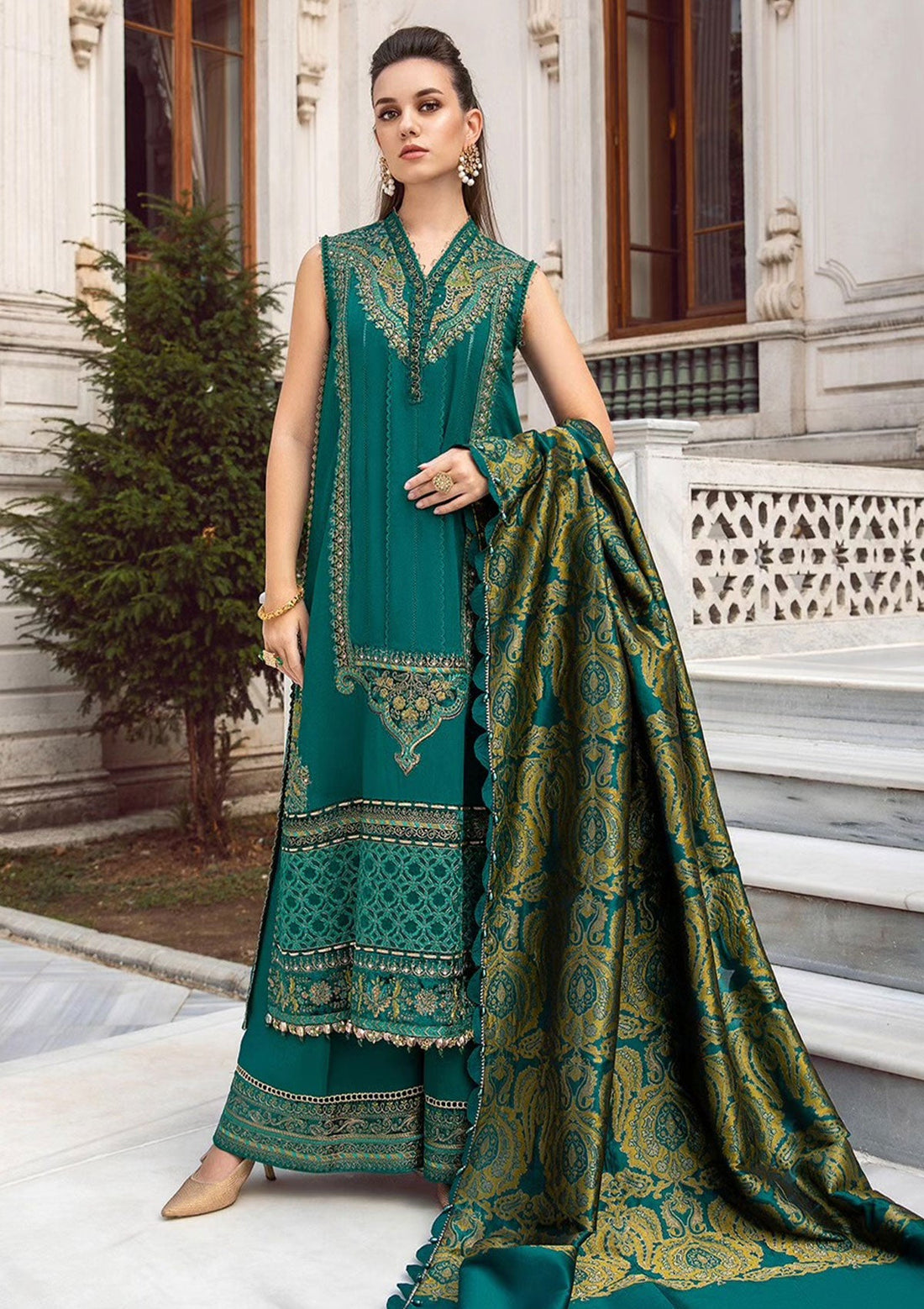 Winter Collection - Maria B - Unstitched - Linen - MBL23#07