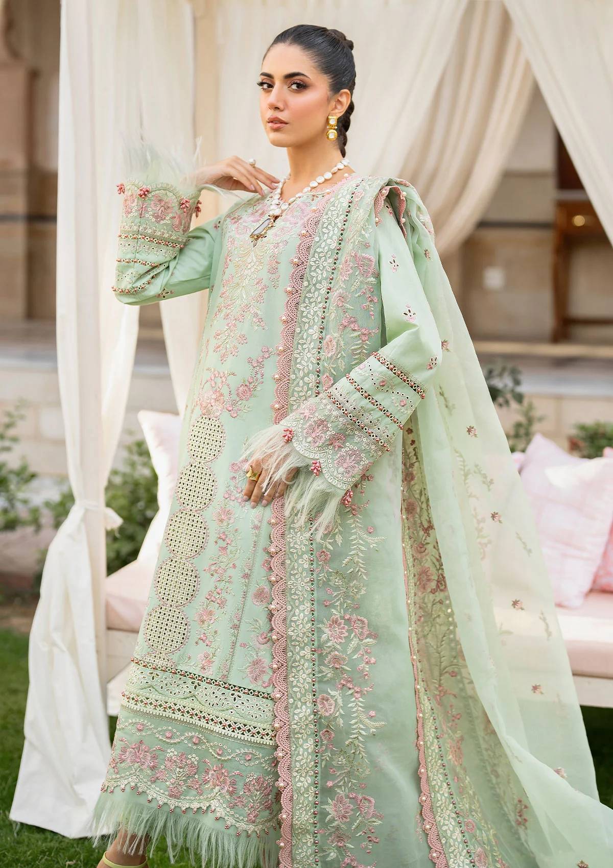 Lawn Collection - Akbar Aslam - Hayat - Eid - D#122 - Basil