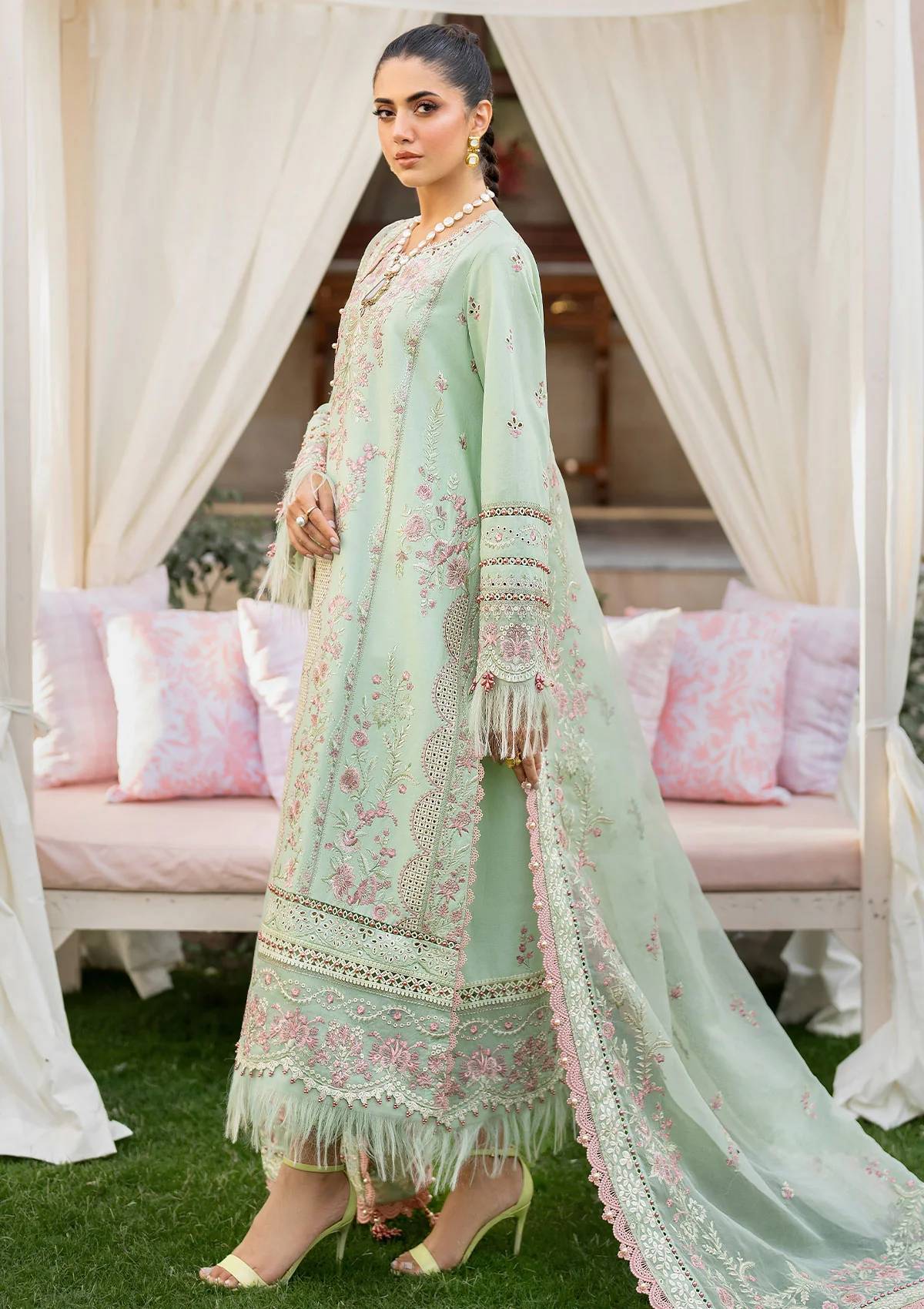 Lawn Collection - Akbar Aslam - Hayat - Eid - D#122 - Basil