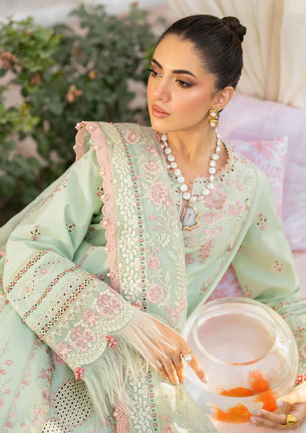Lawn Collection - Akbar Aslam - Hayat - Eid - D#122 - Basil