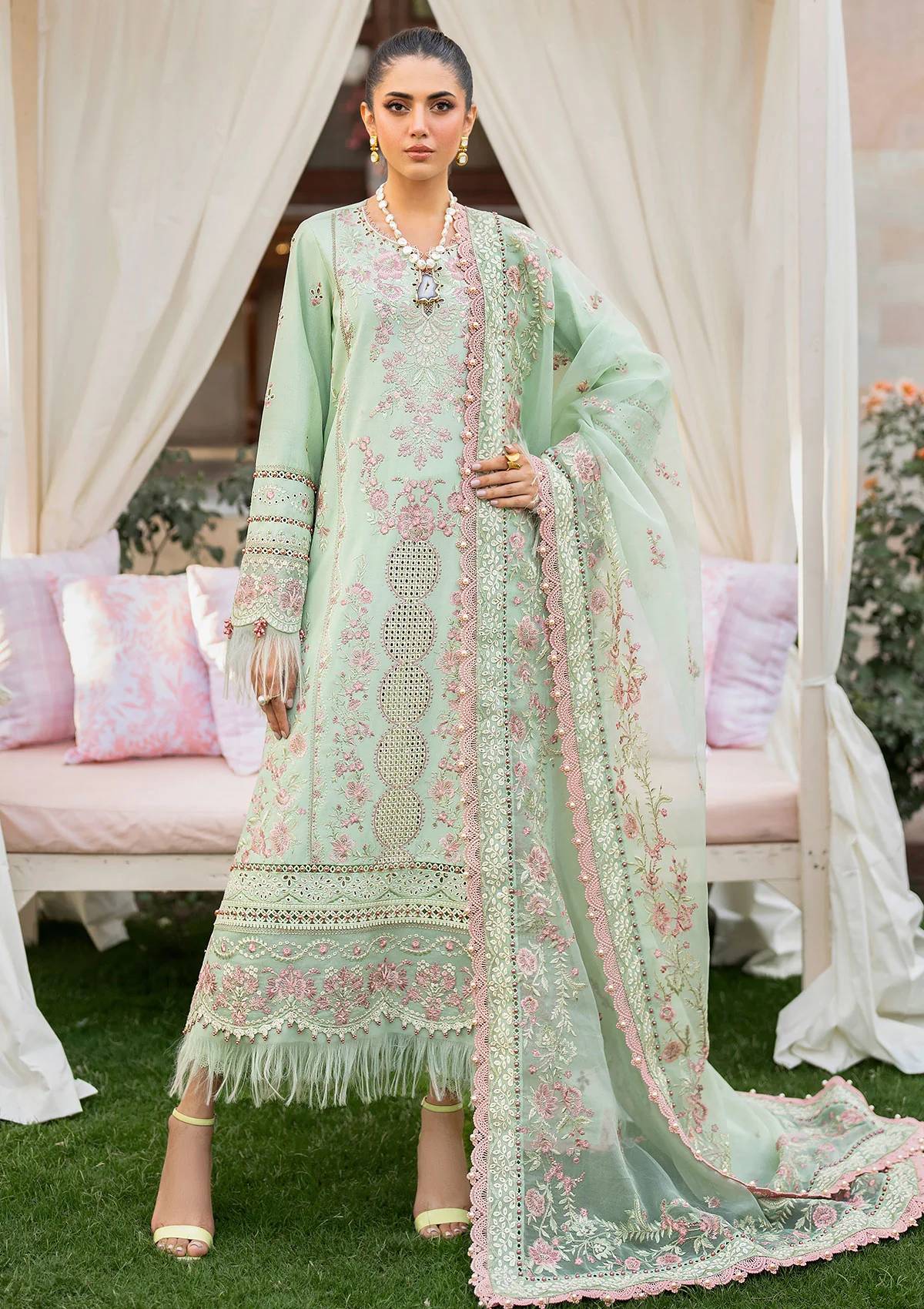 Lawn Collection - Akbar Aslam - Hayat - Eid - D#122 - Basil