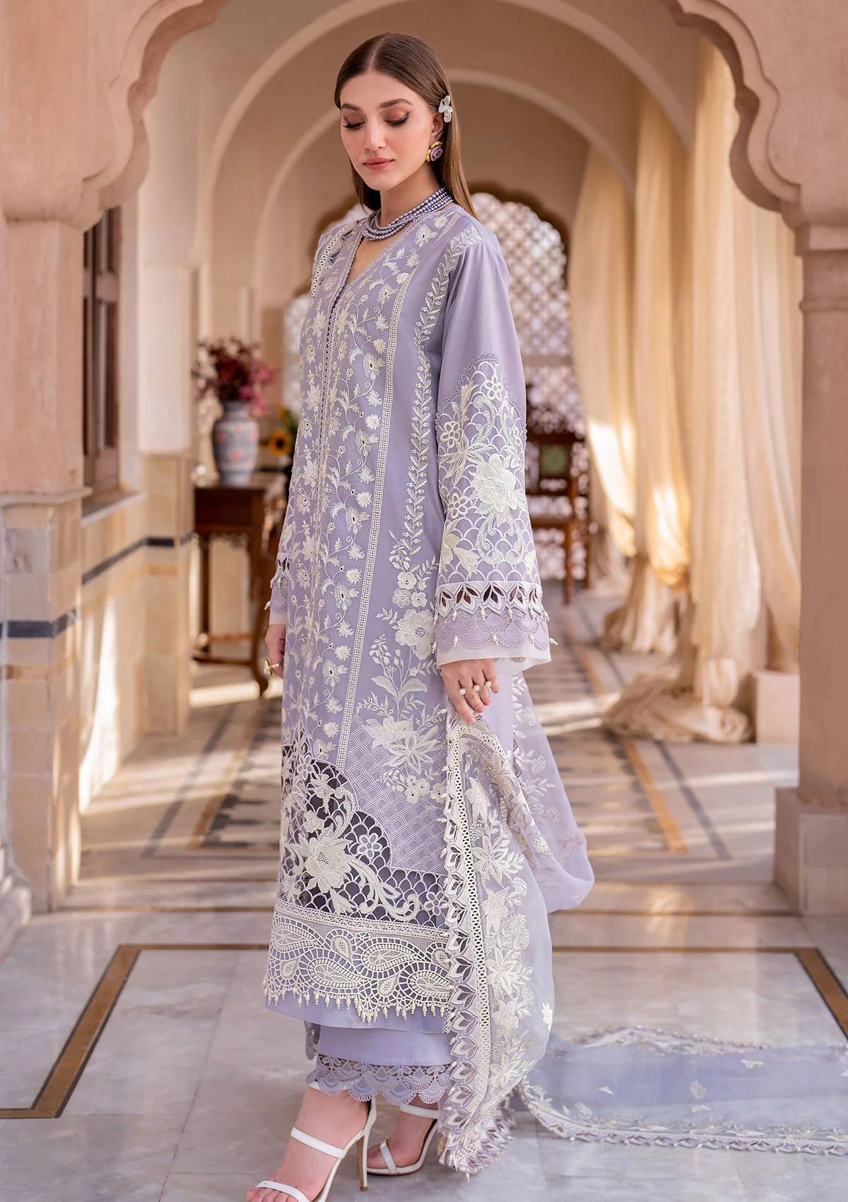 Lawn Collection - Akbar Aslam - Hayat - Eid - D#125 - Mist