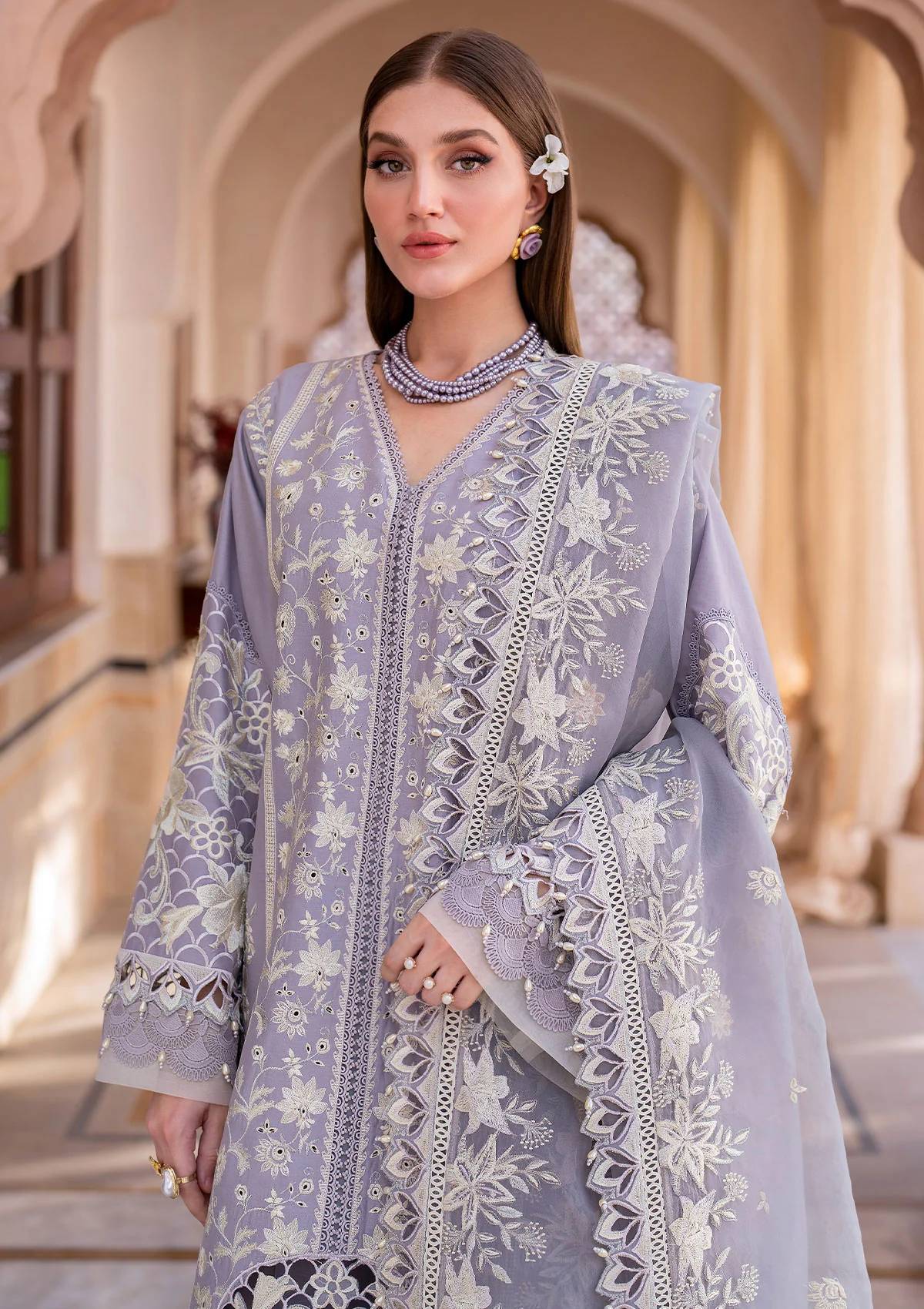 Lawn Collection - Akbar Aslam - Hayat - Eid - D#125 - Mist