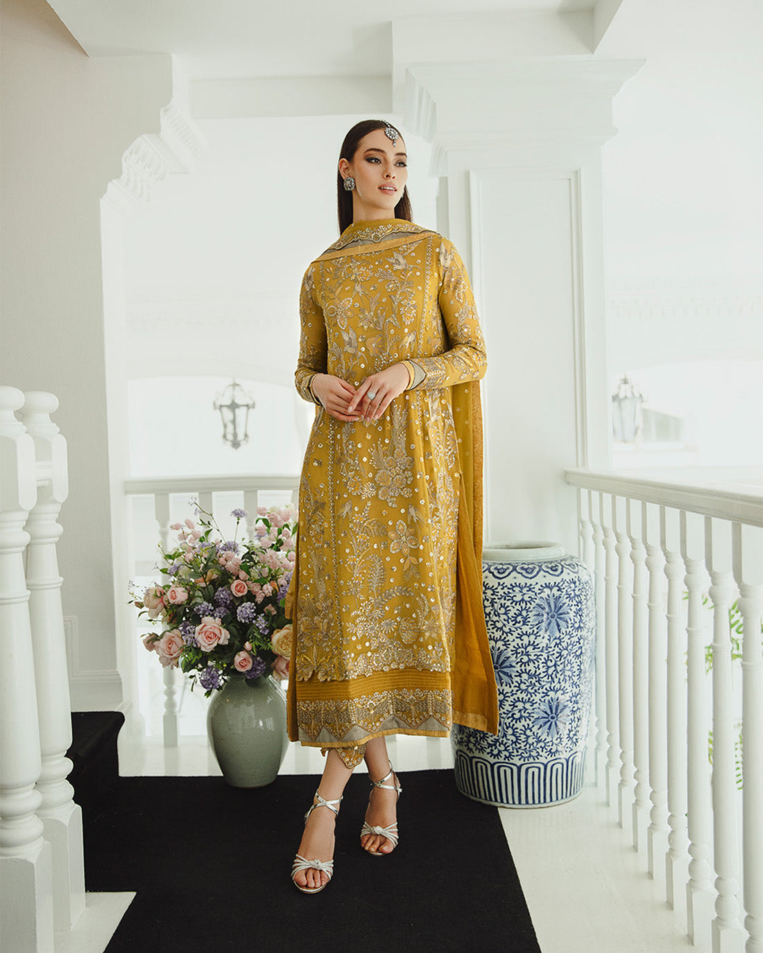 Maryum n Maria | Freesia Ariya Formals | SW23-510 - Ocher - Laleh -  Maryam N Maria Formal -  Agha Fabrics