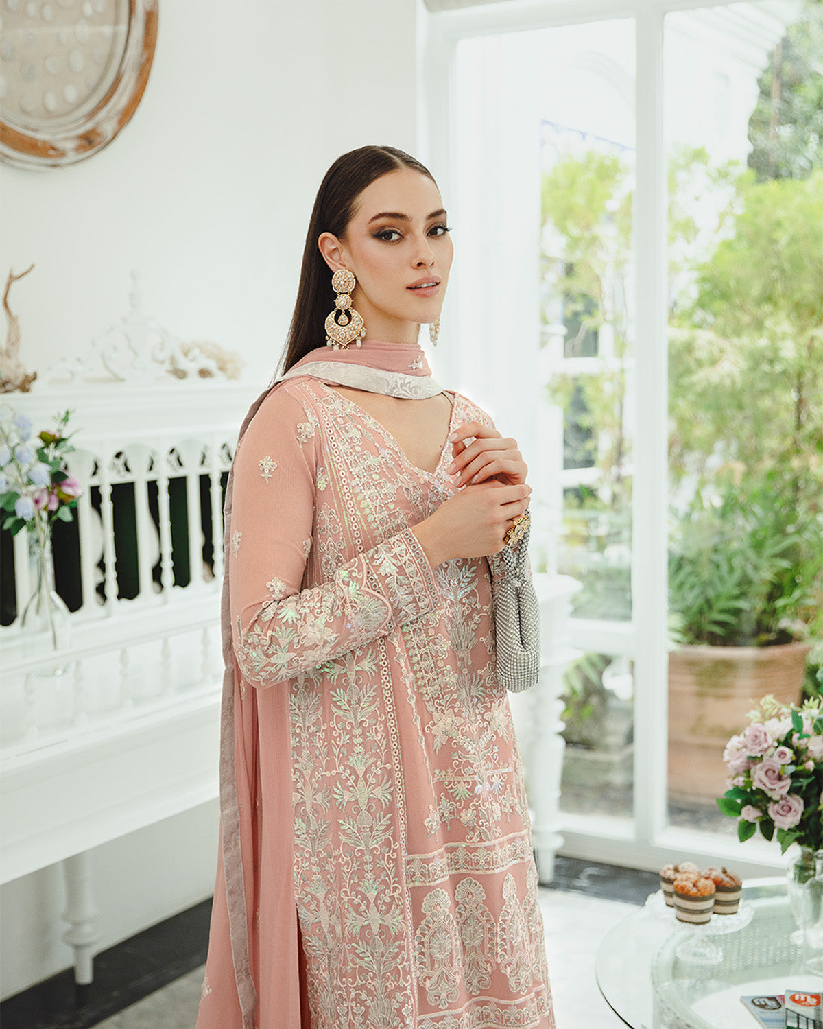 Maryum n Maria | Freesia Ariya Formals | SW23-503 - Pink Nude - Negar -  Maryam N Maria Formal -  Agha Fabrics