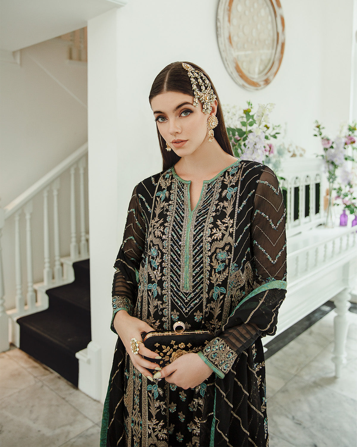 Maryum n Maria | Freesia Ariya Formals |  SW23-507 - Black - Iman -  Maryam N Maria Formal -  Agha Fabrics