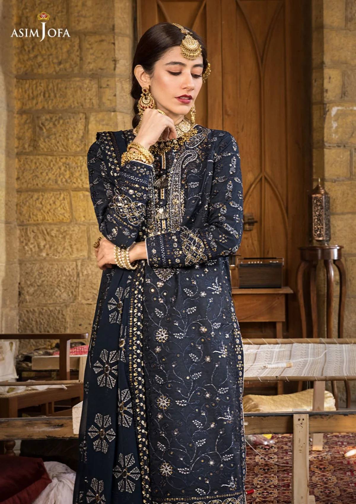 Formal Collection - Asim Jofa - Lucknowi - Chikankari - AJMQ#06 - Official Asim Jofa - Agha Fabrics UK