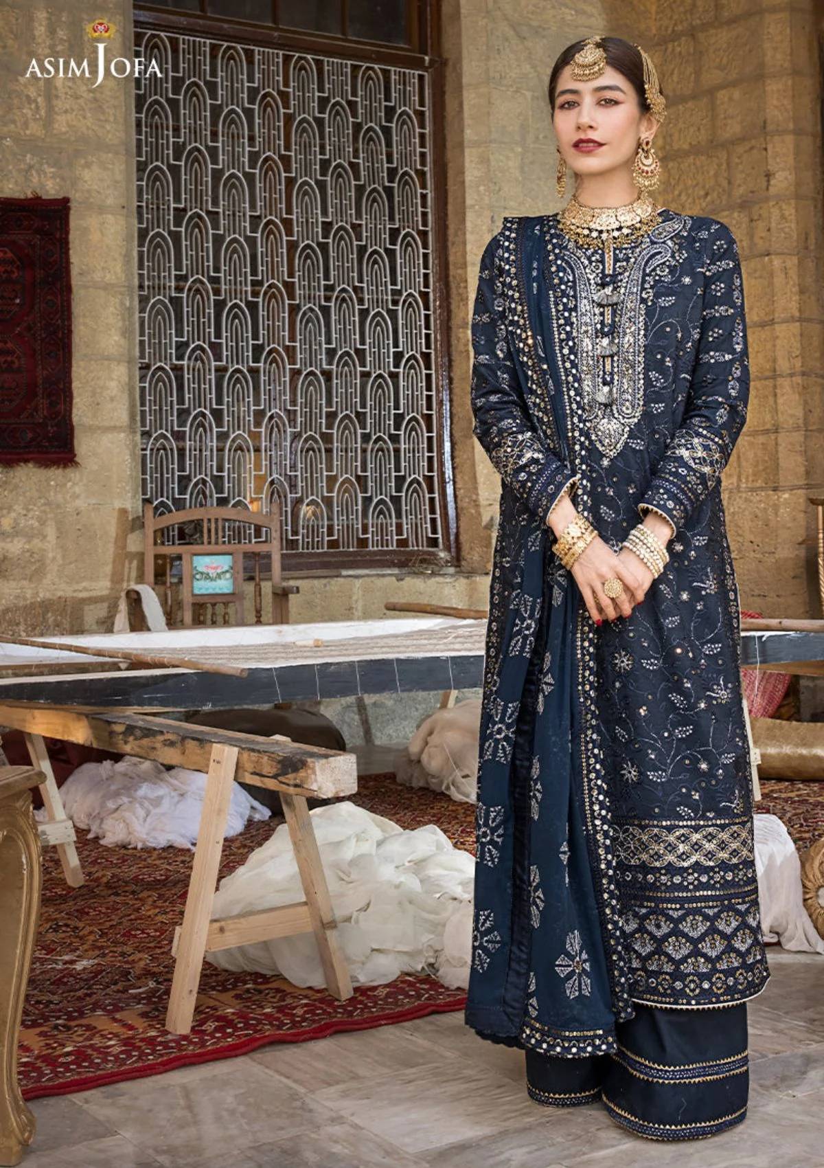 Formal Collection - Asim Jofa - Lucknowi - Chikankari - AJMQ#06 - Official Asim Jofa - Agha Fabrics UK