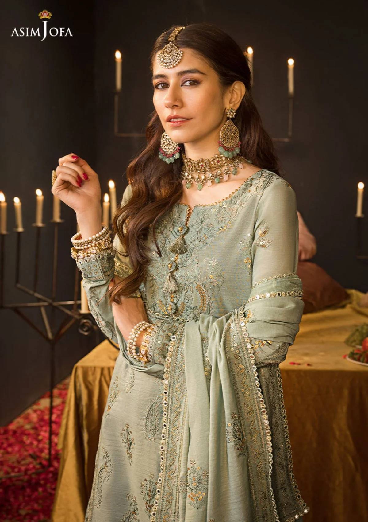 Formal Collection - Asim Jofa - Lucknowi - Chikankari - AJMQ#09 - Official Asim Jofa - Agha Fabrics UK