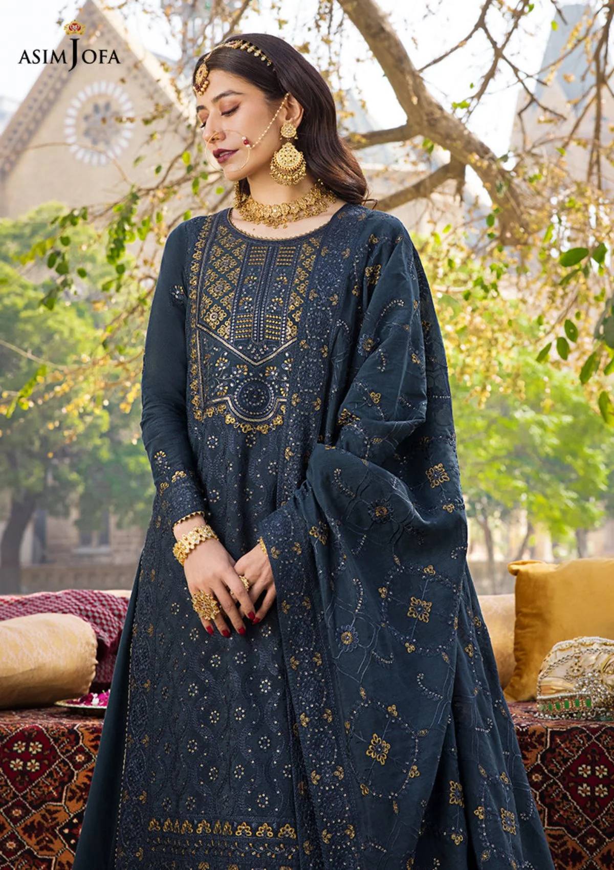 Formal Collection - Asim Jofa - Lucknowi - Chikankari - AJMQ#10 - Official Asim Jofa - Agha Fabrics UK