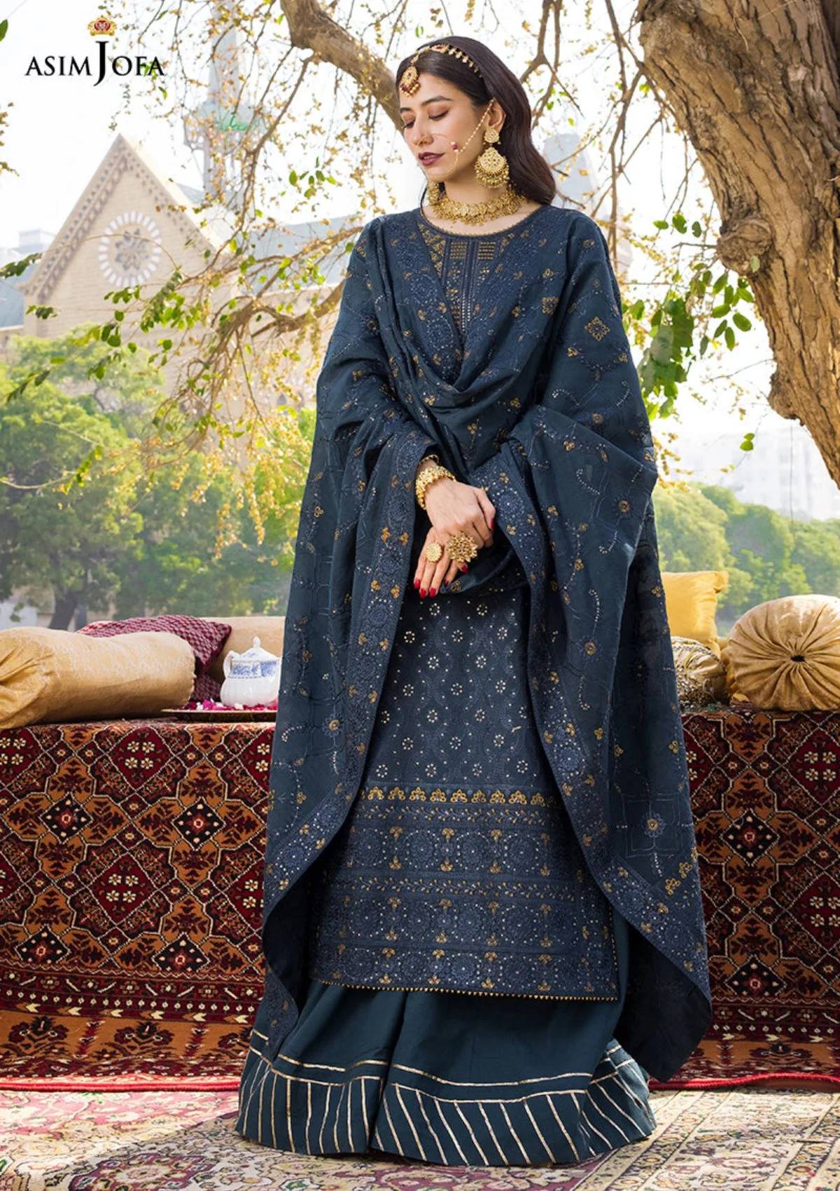 Formal Collection - Asim Jofa - Lucknowi - Chikankari - AJMQ#10 - Official Asim Jofa - Agha Fabrics UK