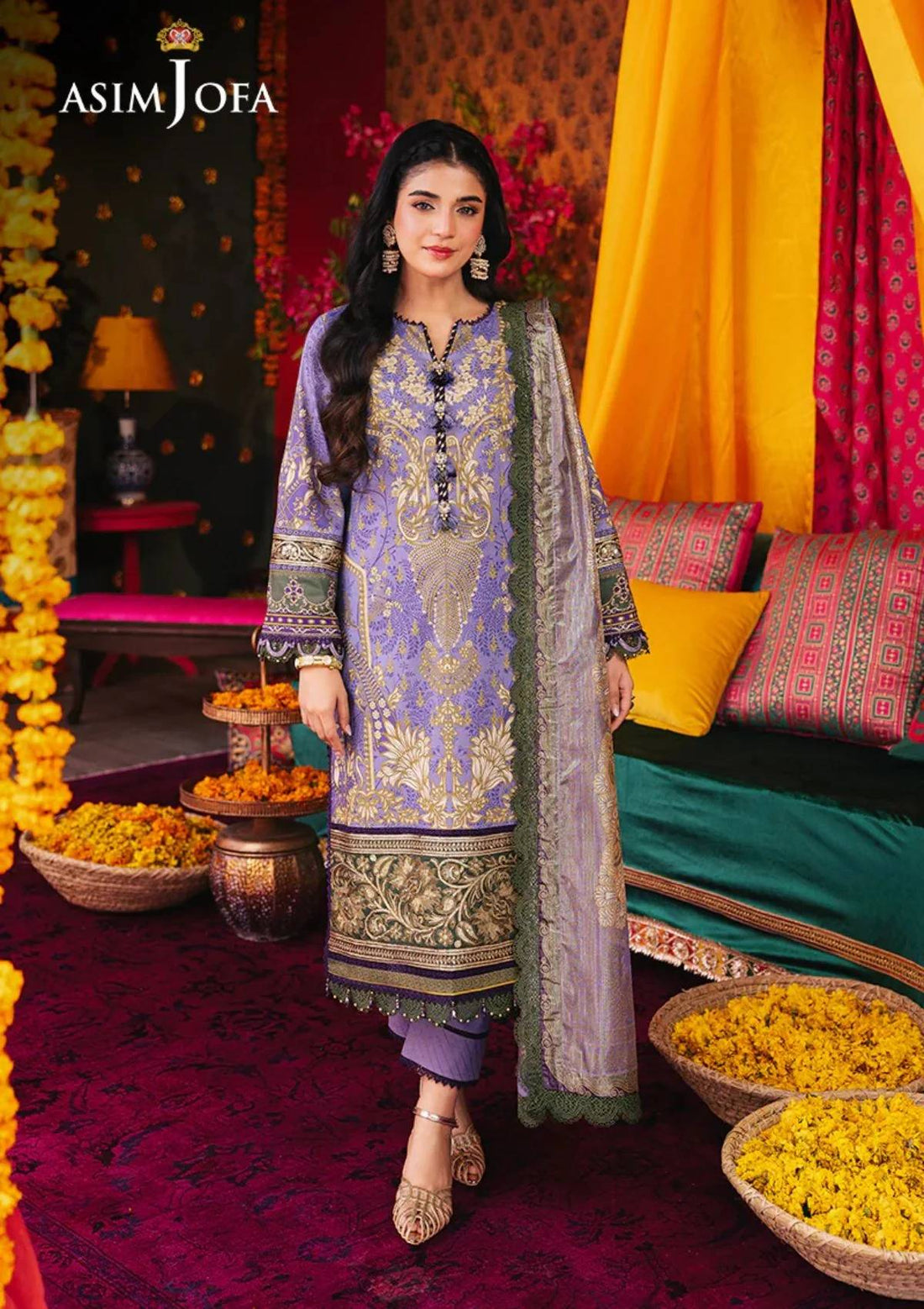 Lawn Collection - Asim Jofa - Rania - AJRA#17 - Official Asim Jofa - Agha Fabrics UK
