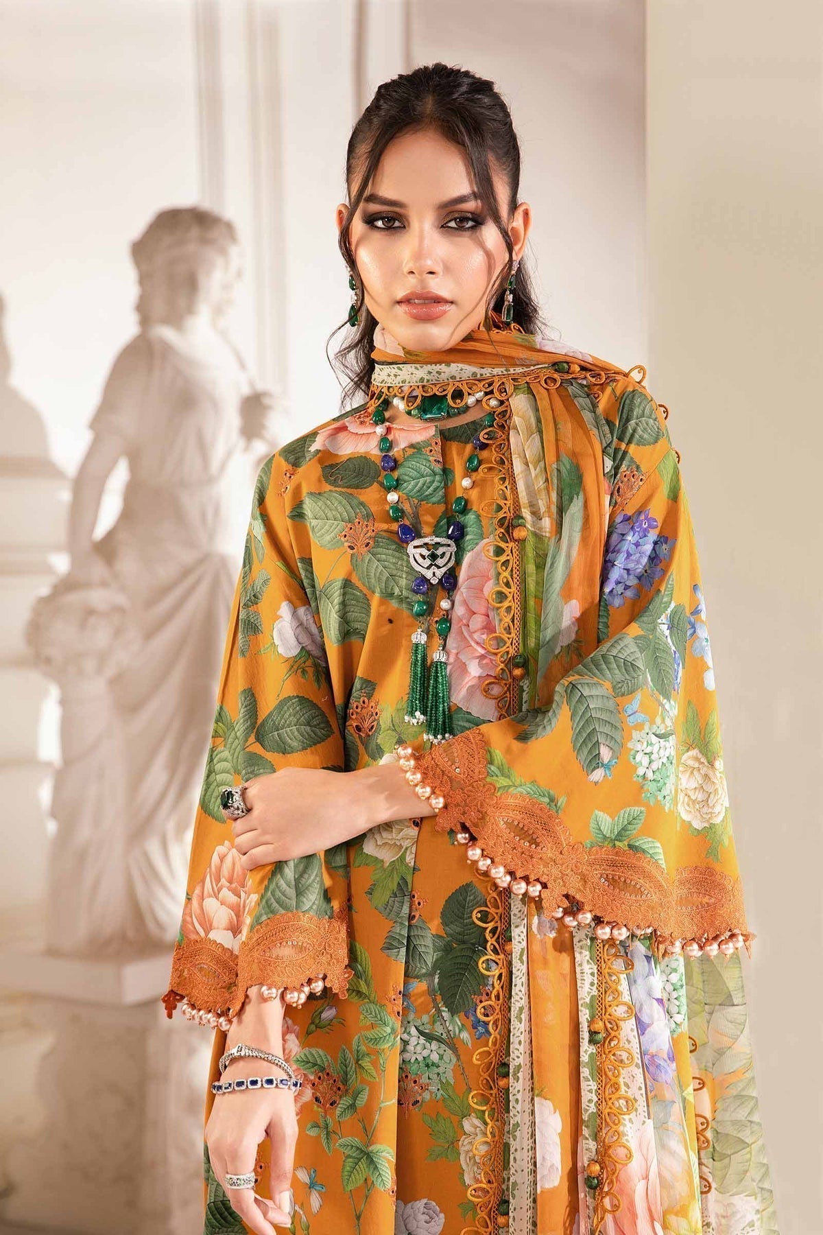 Maria.B | M Print Eid Edit | MPT-2210-B -  Maria B Luxury -  Agha Fabrics