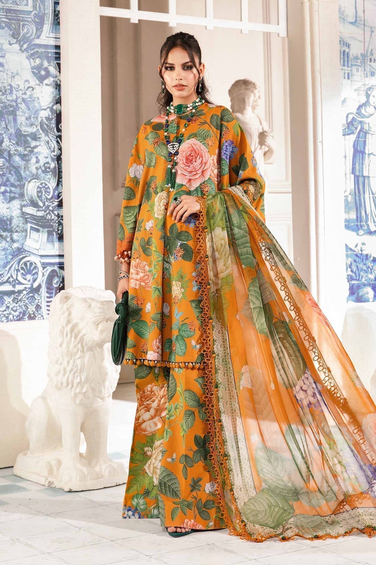 Maria.B | M Print Eid Edit | MPT-2210-B -  Maria B Luxury -  Agha Fabrics