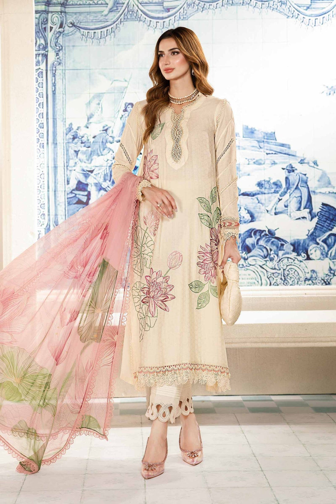 Maria.B | M Print Eid Edit | MPT-2201-A -  Maria B Luxury -  Agha Fabrics