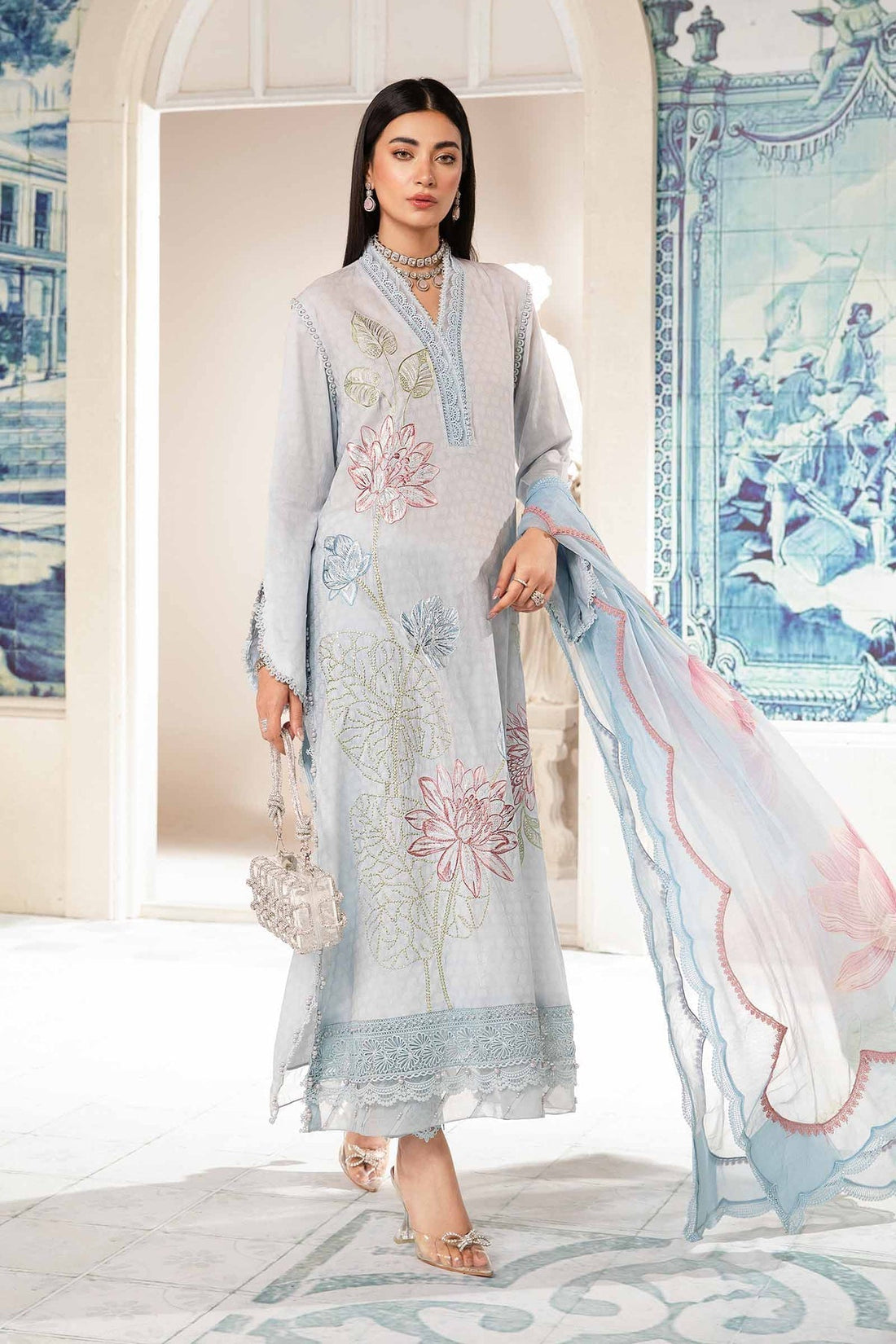 Maria.B | M Print Eid Edit | PT-2201-B -  Maria B Luxury -  Agha Fabrics