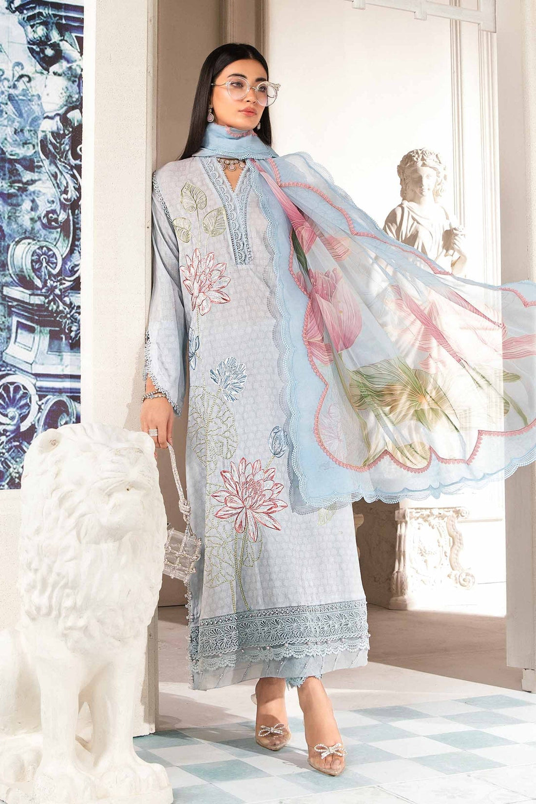 Maria.B | M Print Eid Edit | PT-2201-B -  Maria B Luxury -  Agha Fabrics
