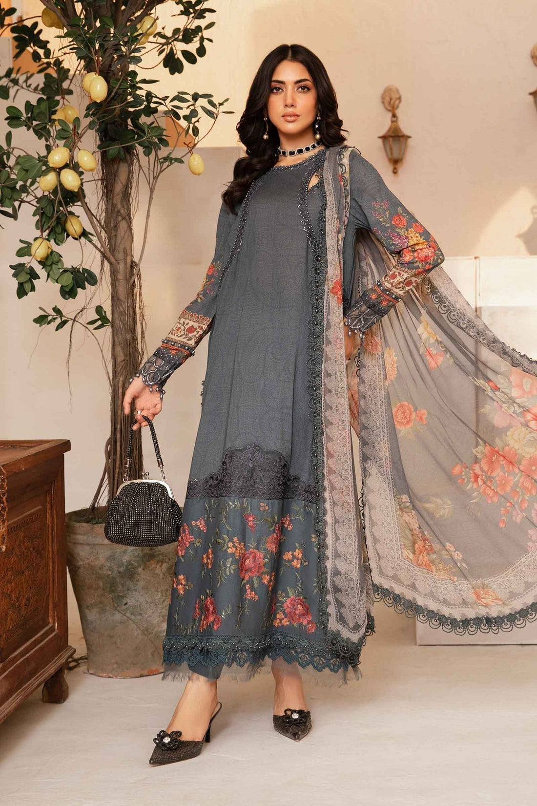 Maria.B | M Print Eid Edit | MPT-2202-B -  Maria B Luxury -  Agha Fabrics
