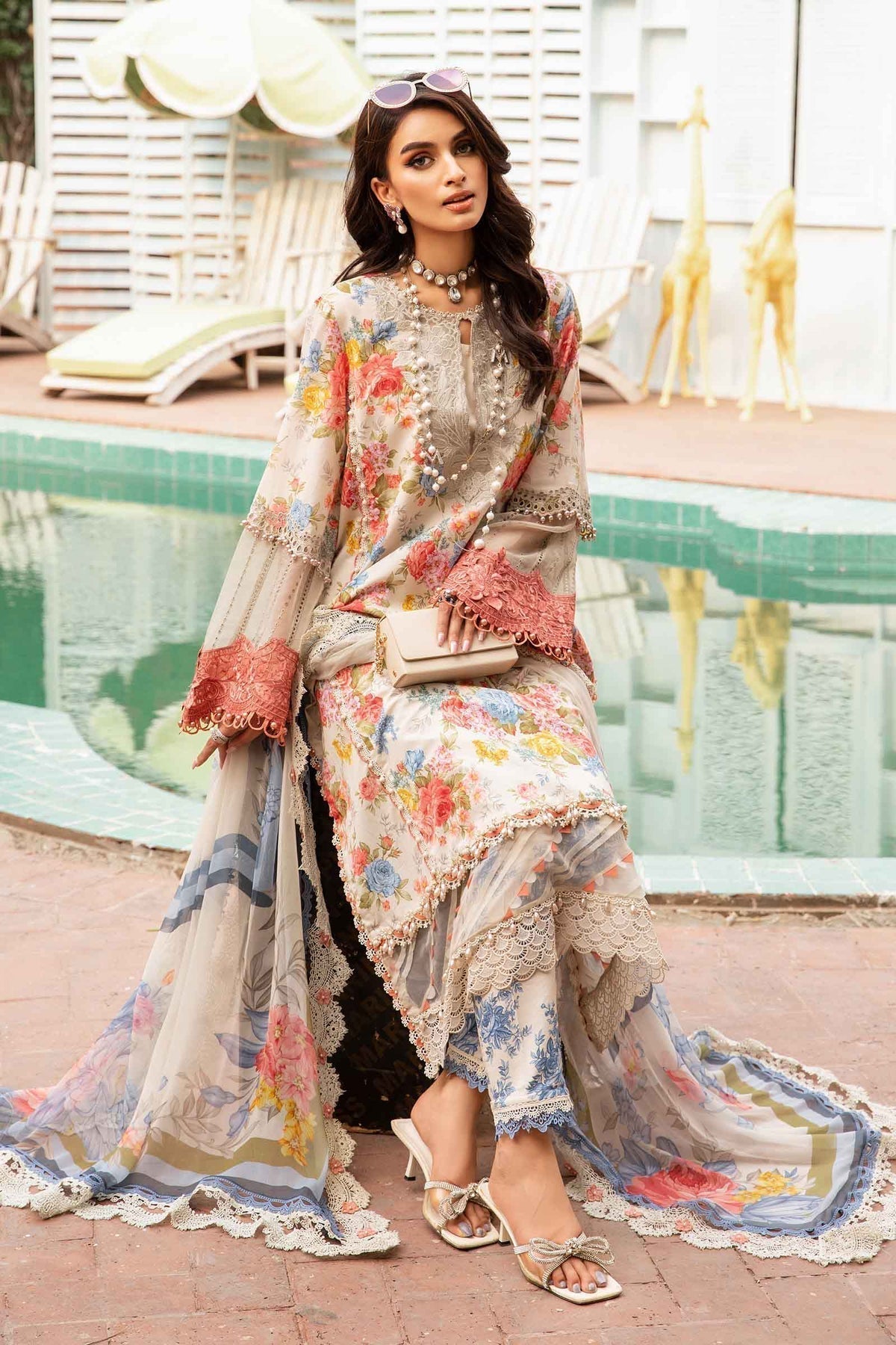 Maria.B | M Print Eid Edit | MPT-2204-A -  Maria B Luxury -  Agha Fabrics