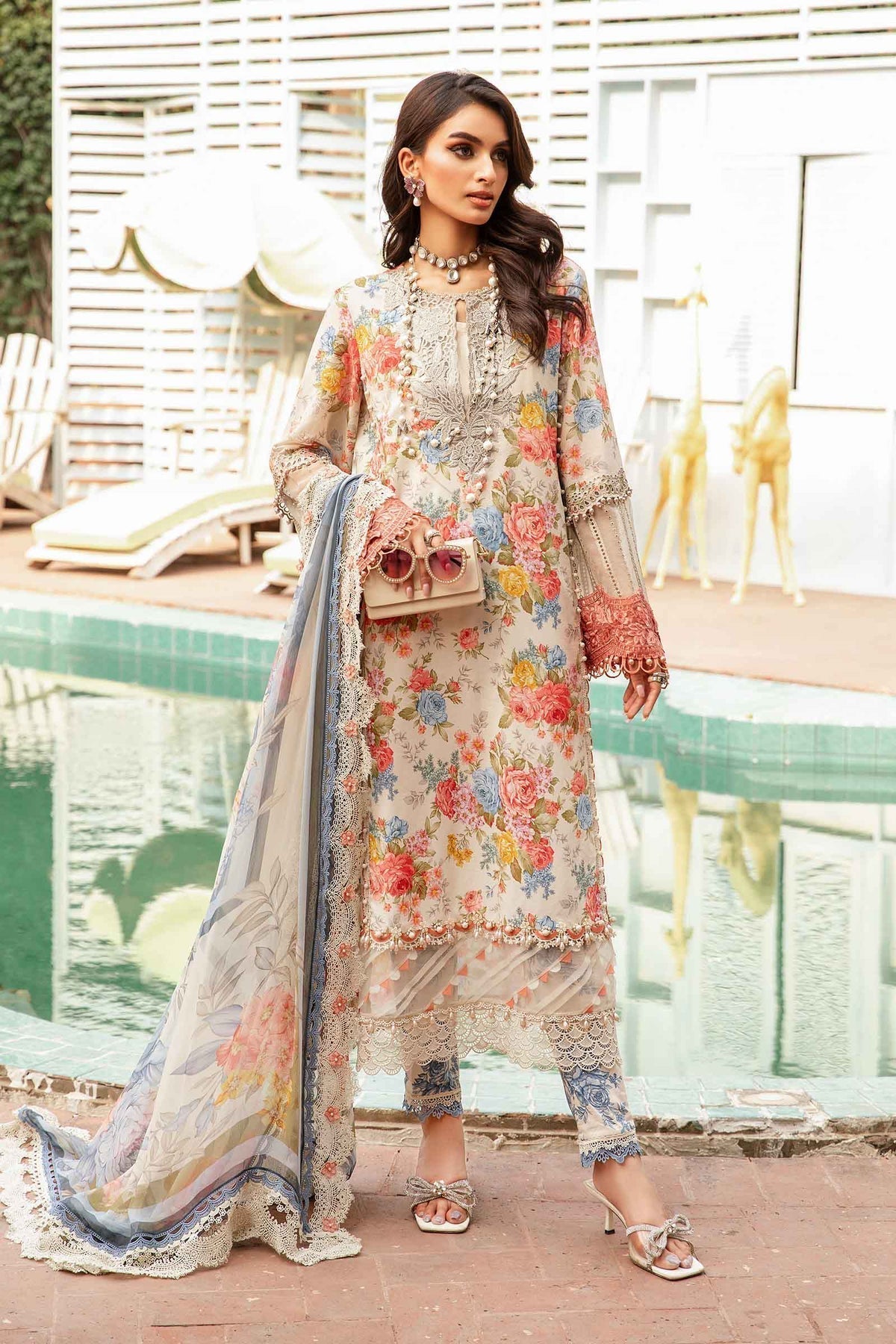 Maria.B | M Print Eid Edit | MPT-2204-A -  Maria B Luxury -  Agha Fabrics