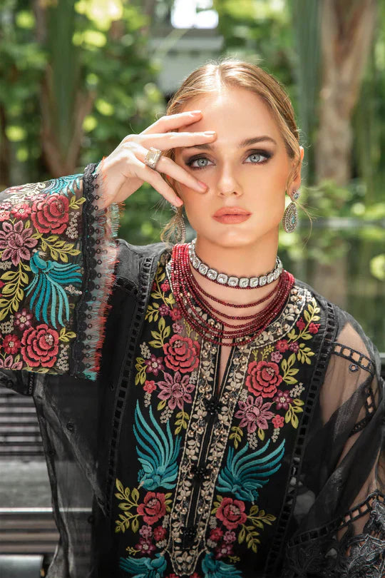 Maria B | Luxury Lawn | EL-23-04-Black -  Maria B Luxury -  Agha Fabrics