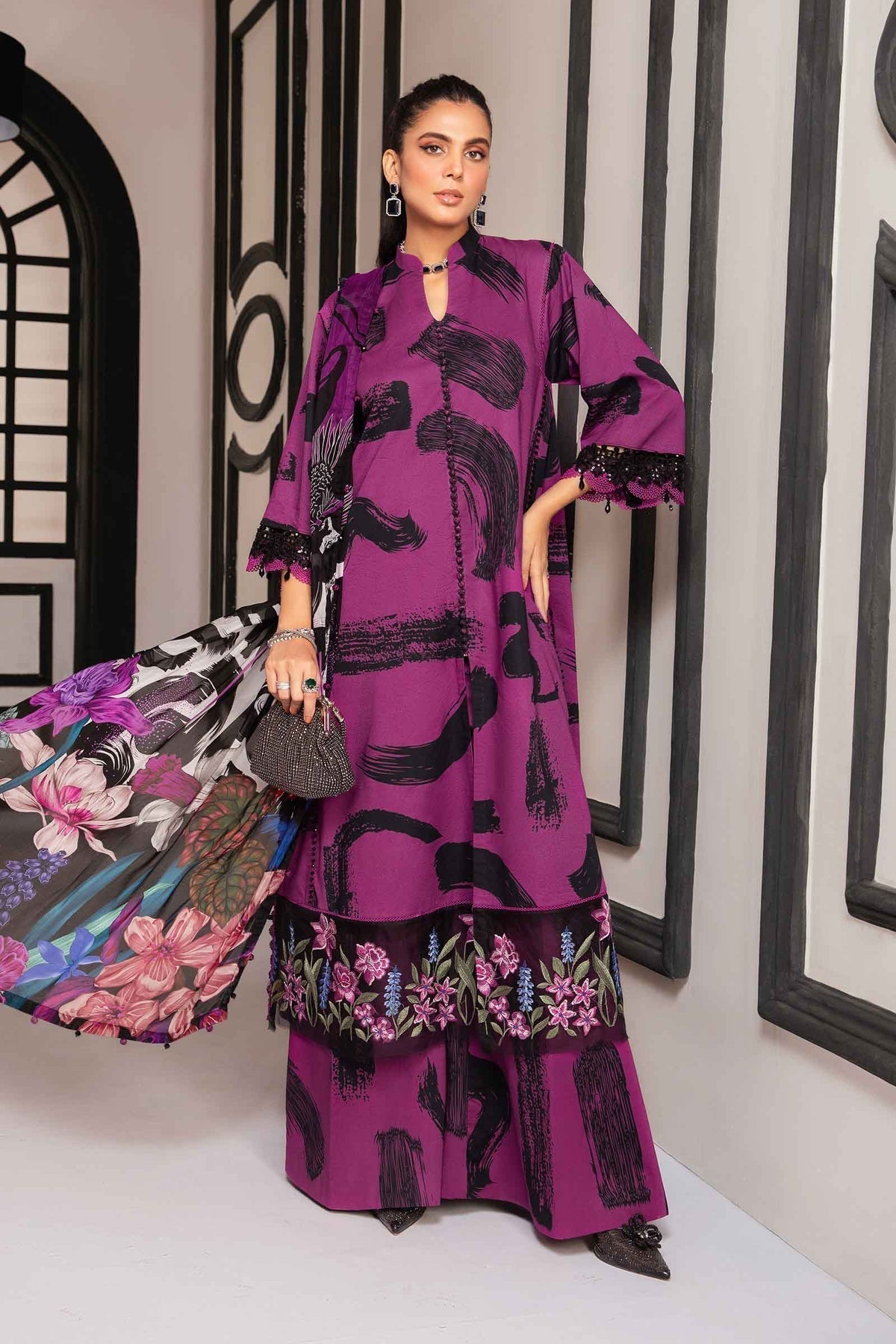 Maria.B | M Print Eid Edit | MPT-2205-B -  Maria B Luxury -  Agha Fabrics